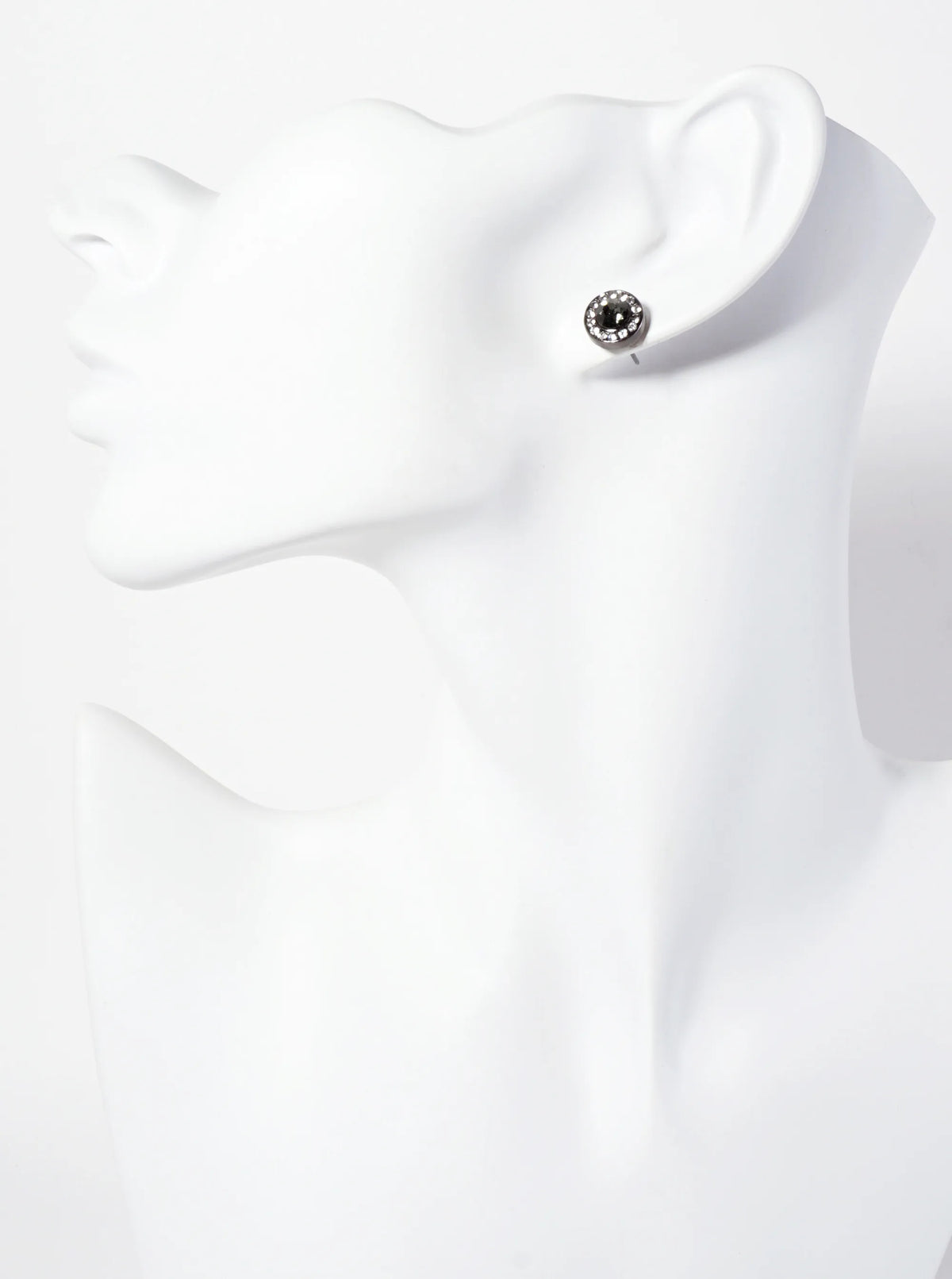 Minimalist Crystal-Pave 10mm Color-Stone Stud Earrings