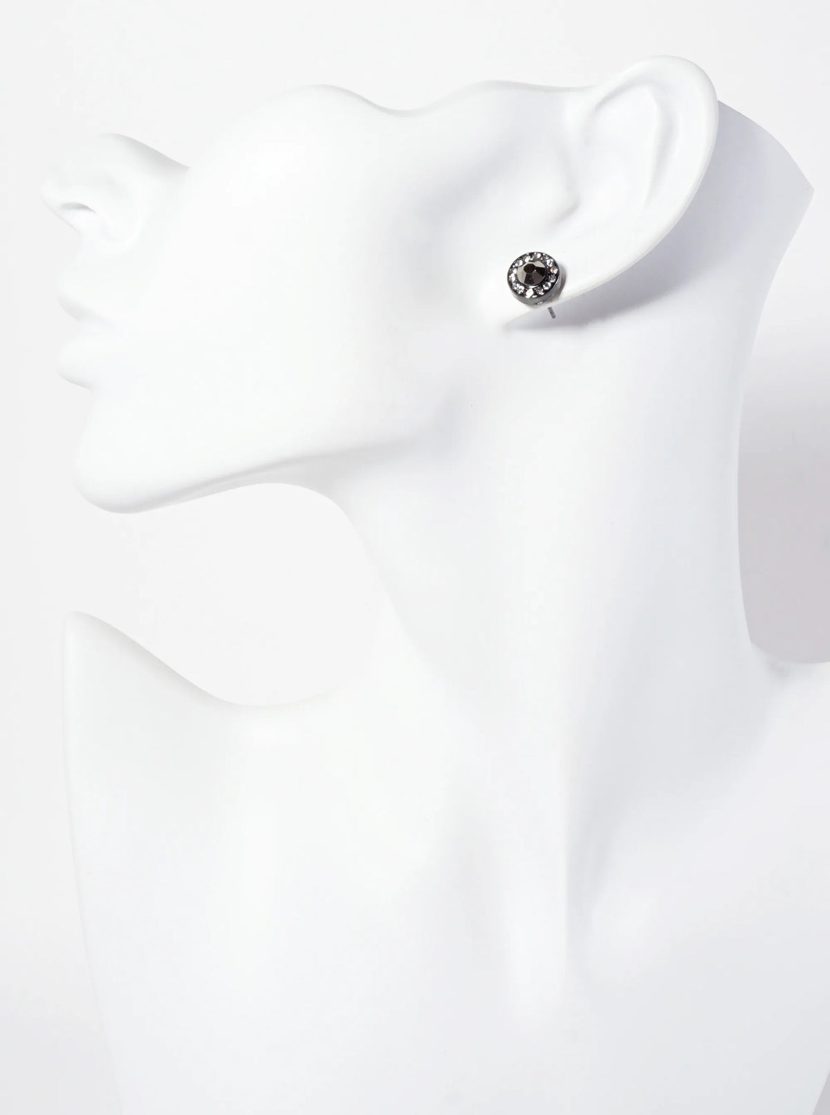 Minimalist Crystal-Pave 10mm Color-Stone Stud Earrings