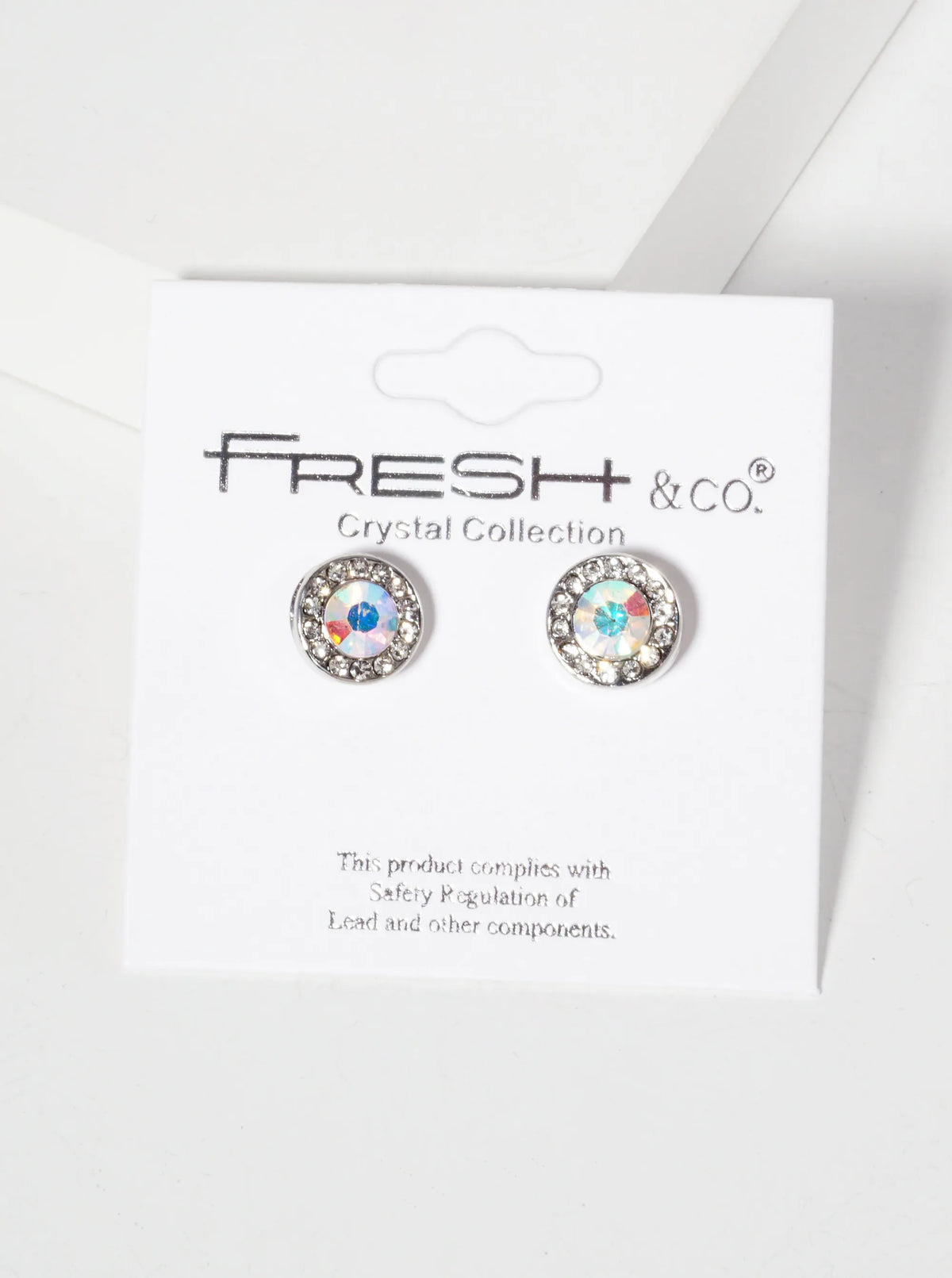 Minimalist Crystal-Pave 10mm Color-Stone Stud Earrings