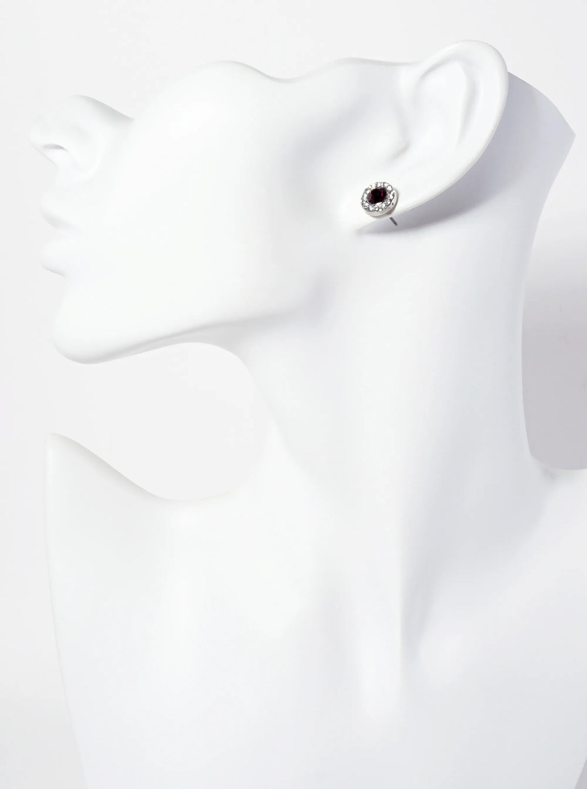 Minimalist Crystal-Pave 10mm Color-Stone Stud Earrings