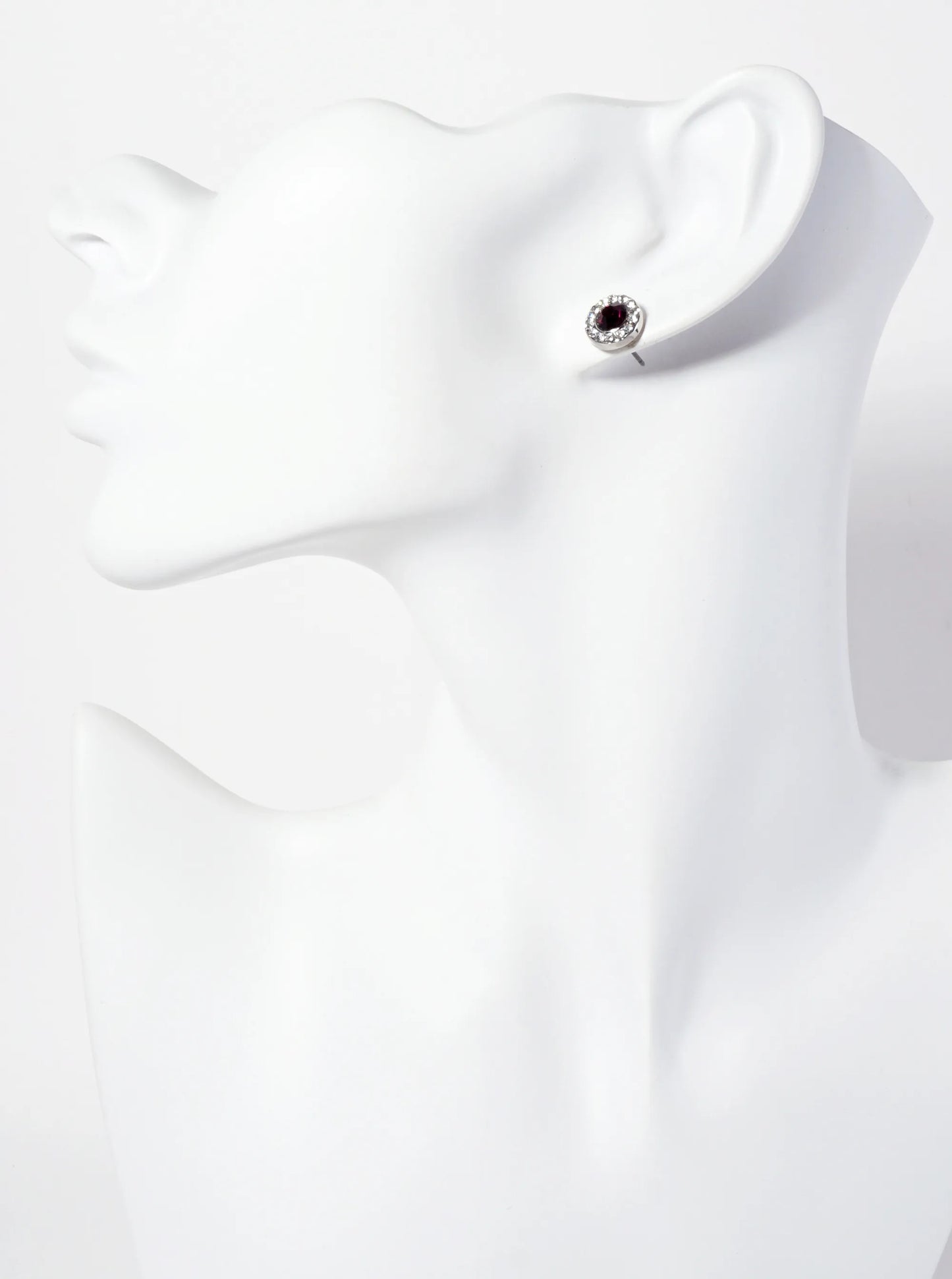 Minimalist Crystal-Pave 10mm Color-Stone Stud Earrings