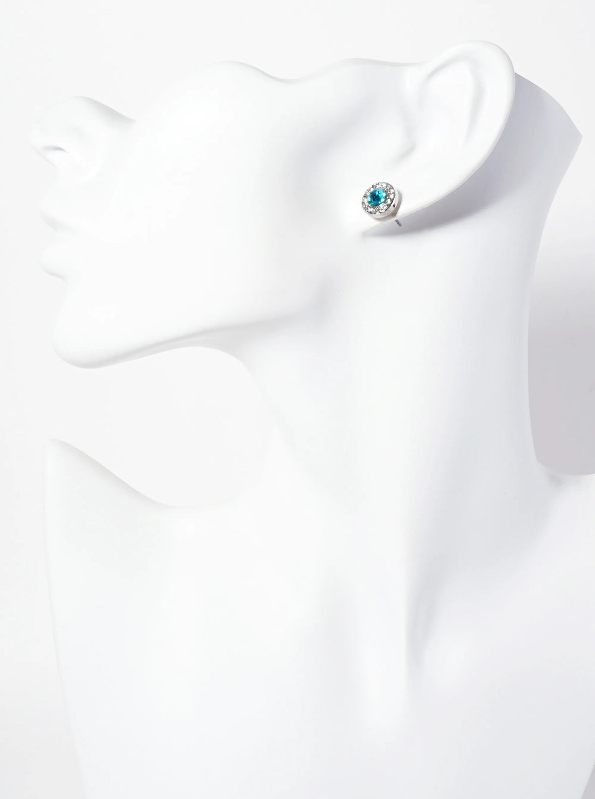 Minimalist Crystal-Pave 10mm Color-Stone Stud Earrings