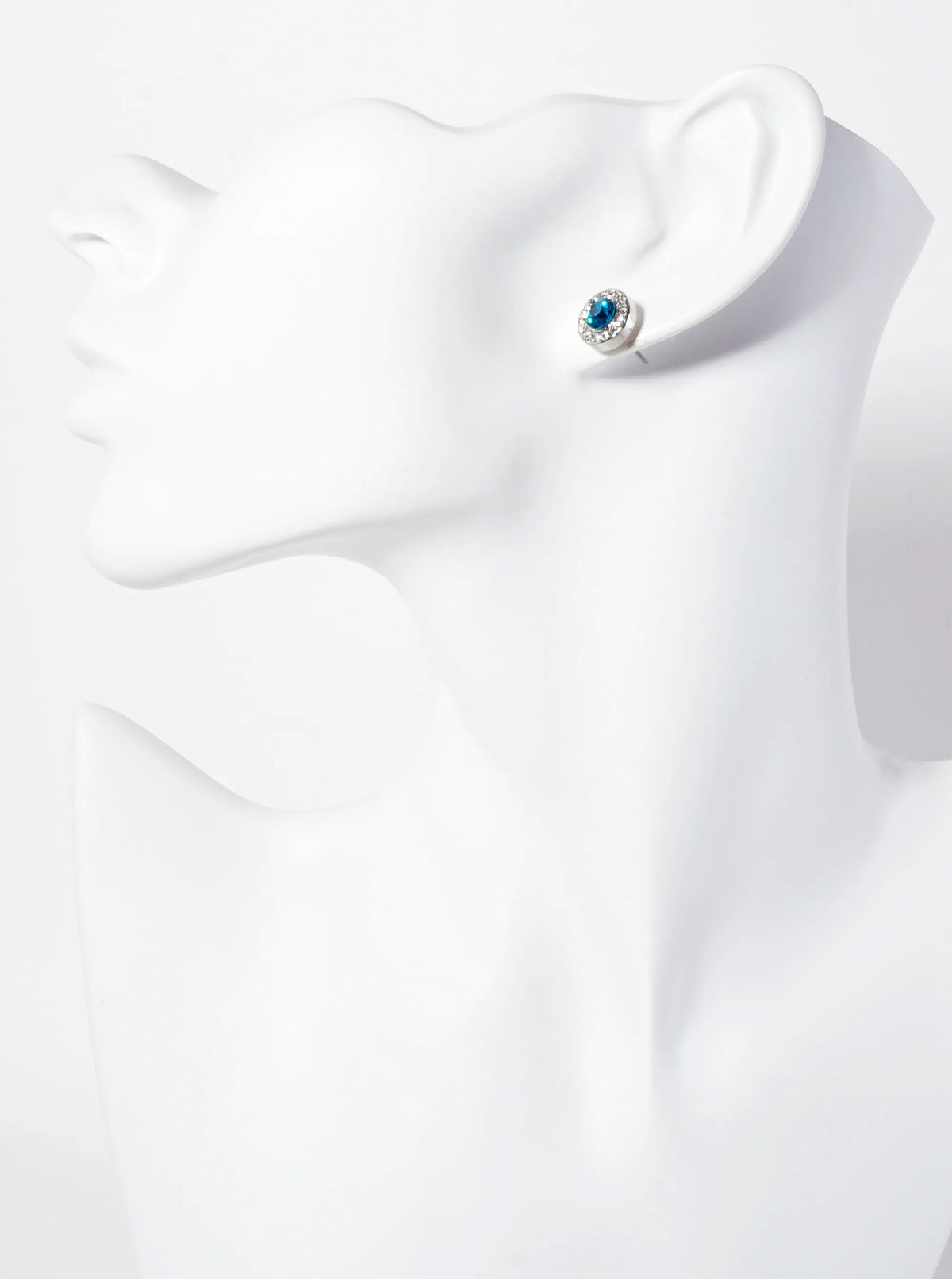 Minimalist Crystal-Pave 10mm Color-Stone Stud Earrings