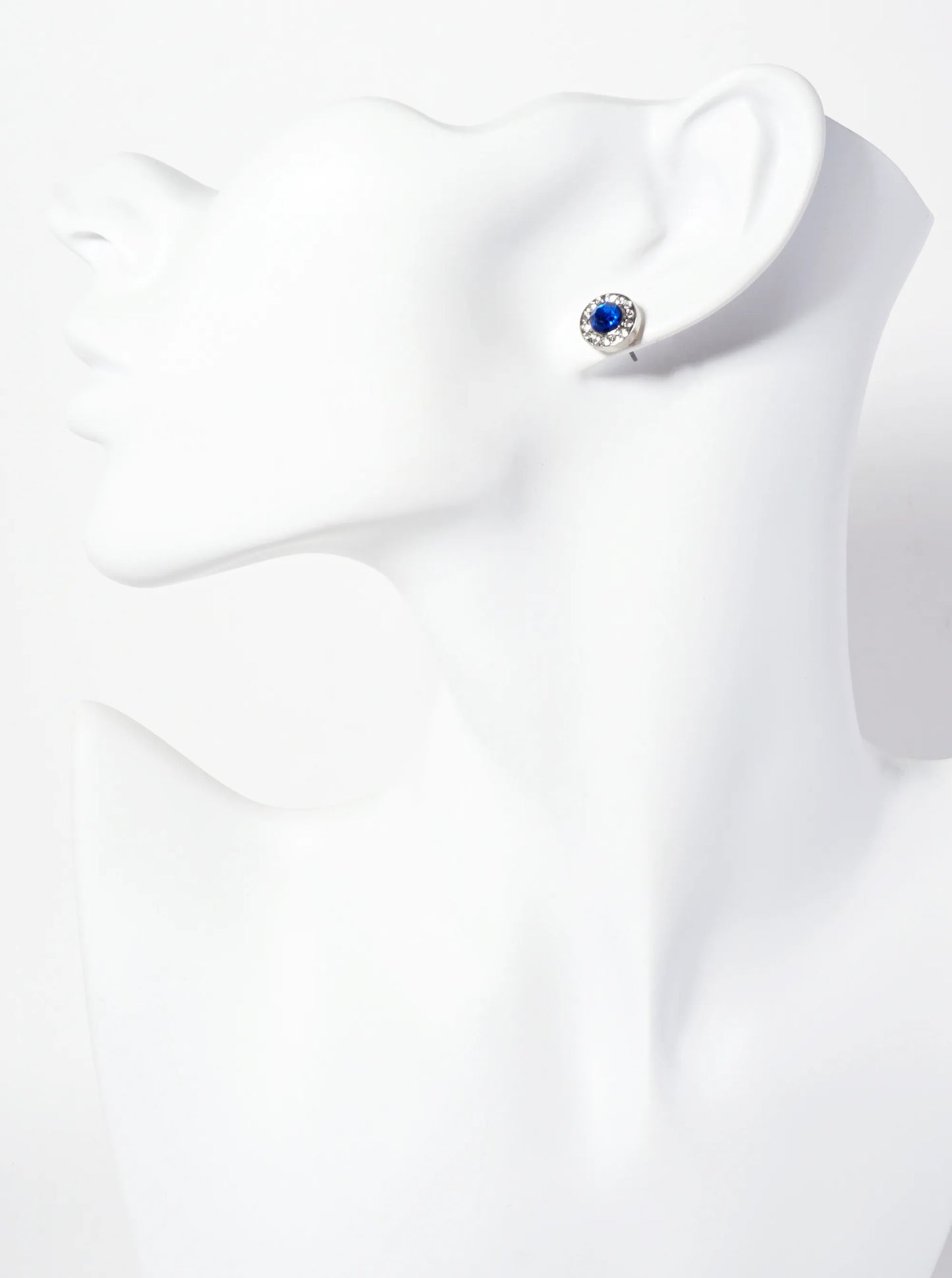 Minimalist Crystal-Pave 10mm Color-Stone Stud Earrings