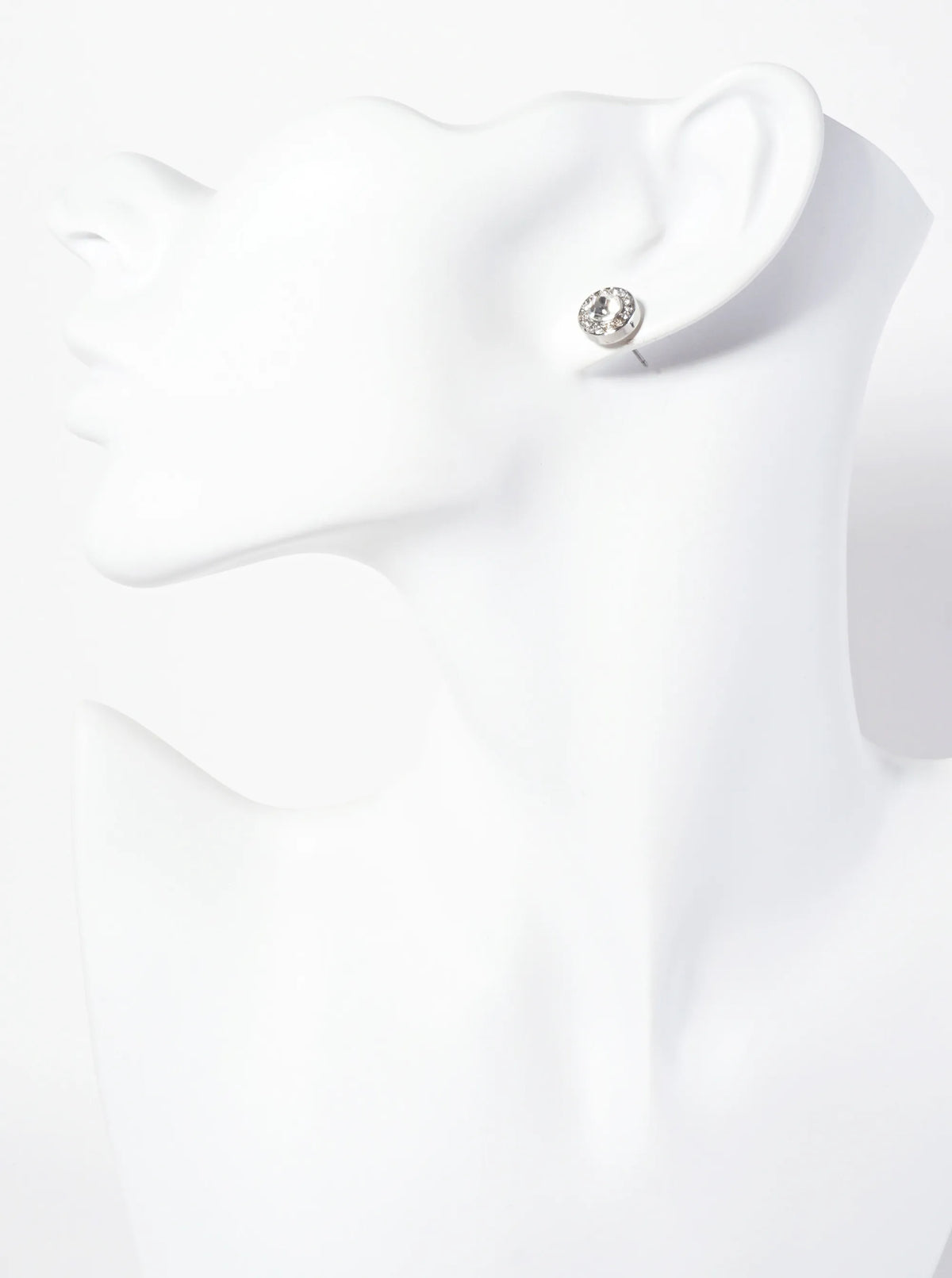 Minimalist Crystal-Pave 10mm Color-Stone Stud Earrings
