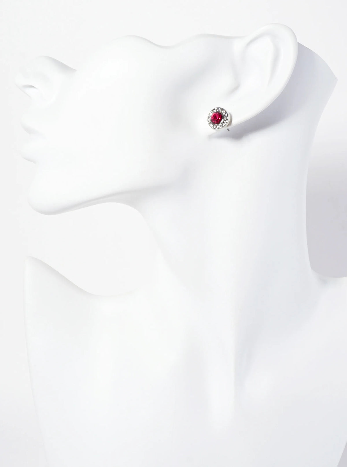 Minimalist Crystal-Pave 10mm Color-Stone Stud Earrings