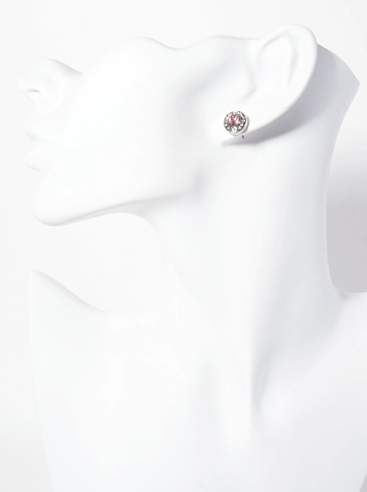 Minimalist Crystal-Pave 10mm Color-Stone Stud Earrings