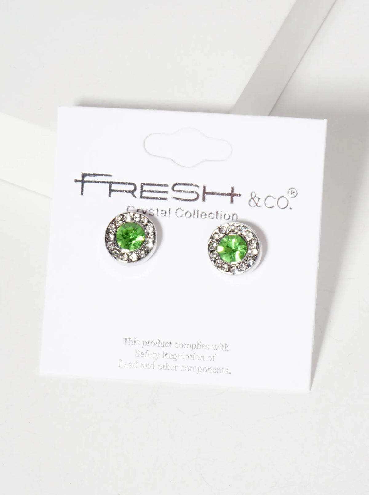 Minimalist Crystal-Pave 10mm Color-Stone Stud Earrings