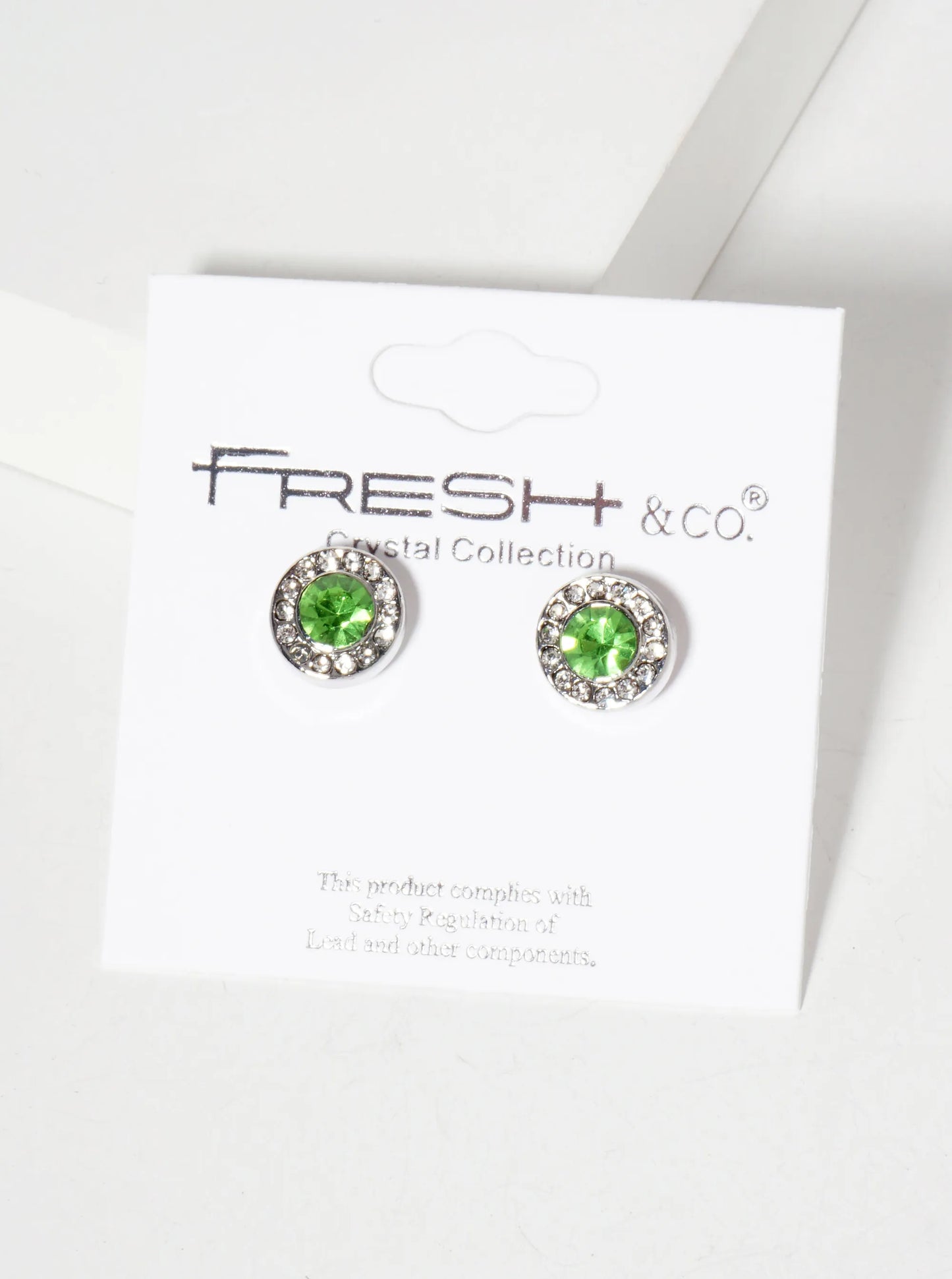 Minimalist Crystal-Pave 10mm Color-Stone Stud Earrings