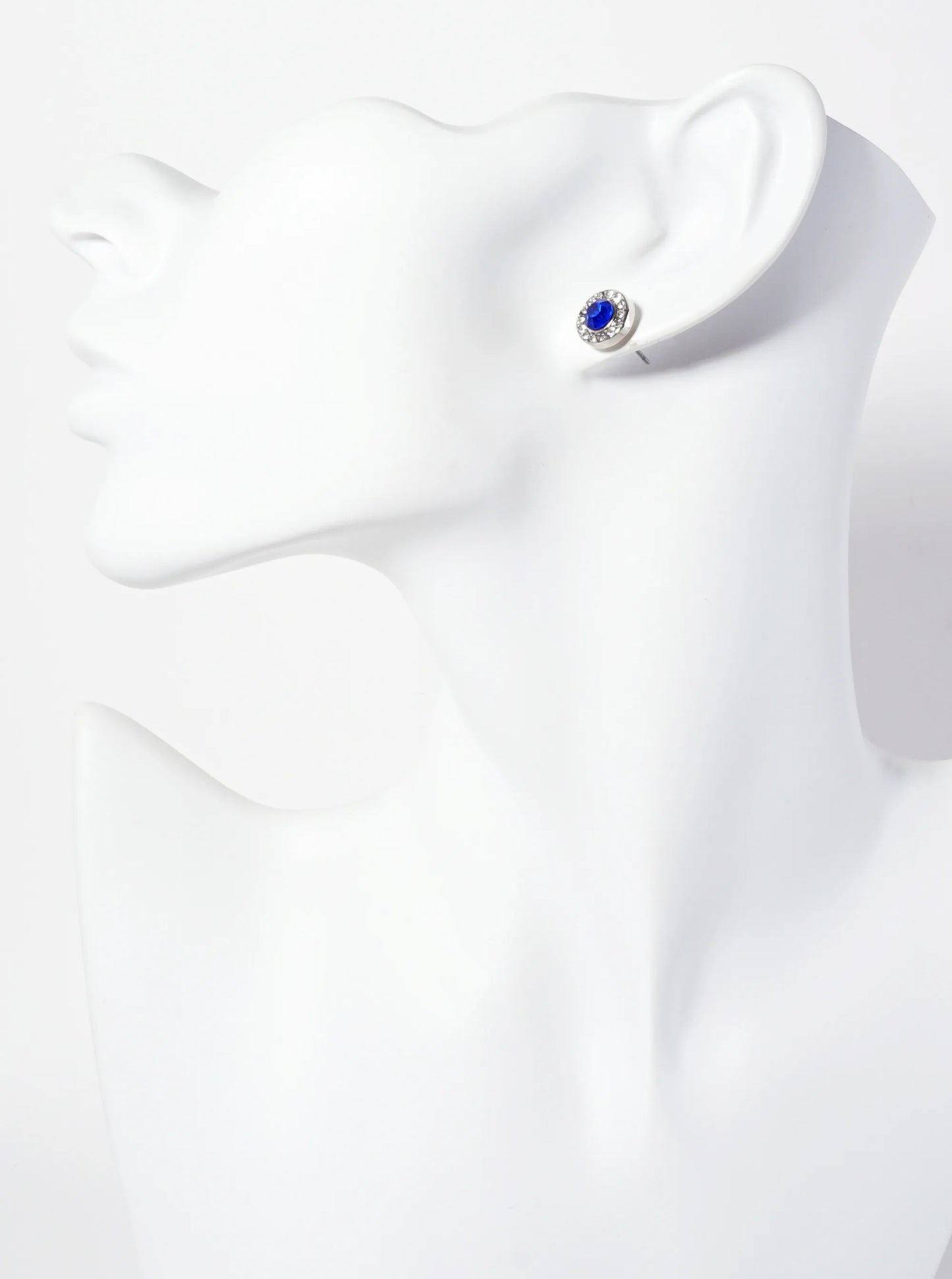 Minimalist Crystal-Pave 10mm Color-Stone Stud Earrings