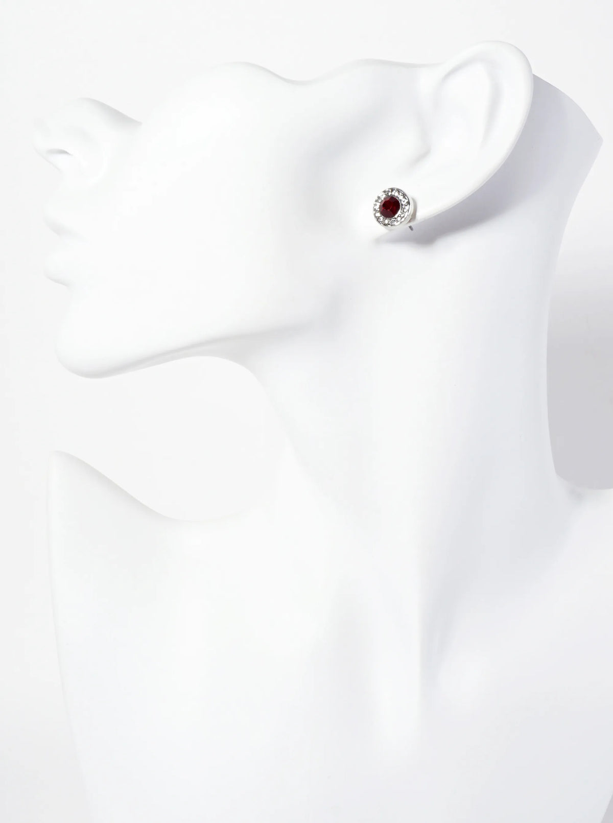 Minimalist Crystal-Pave 10mm Color-Stone Stud Earrings