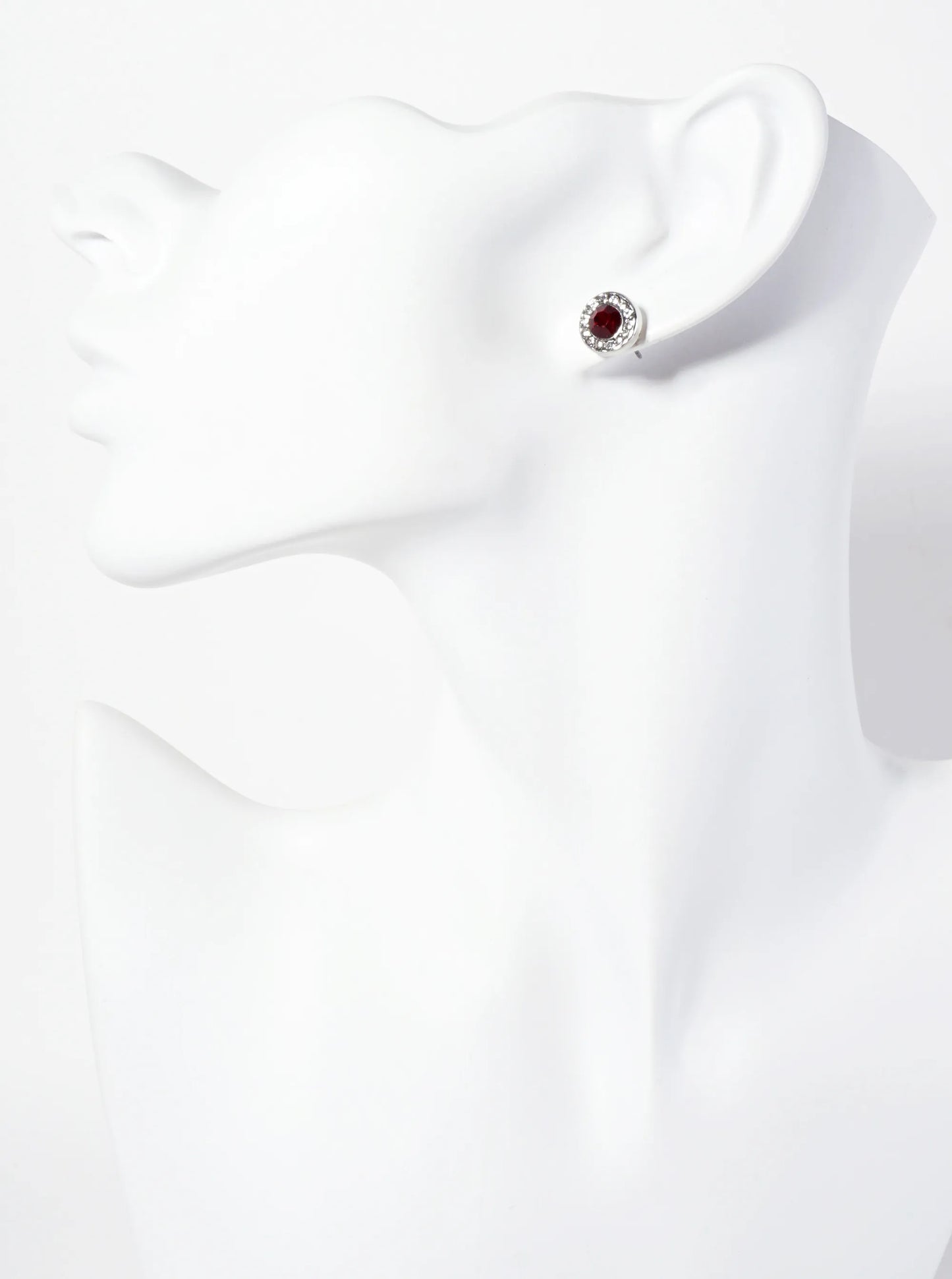Minimalist Crystal-Pave 10mm Color-Stone Stud Earrings