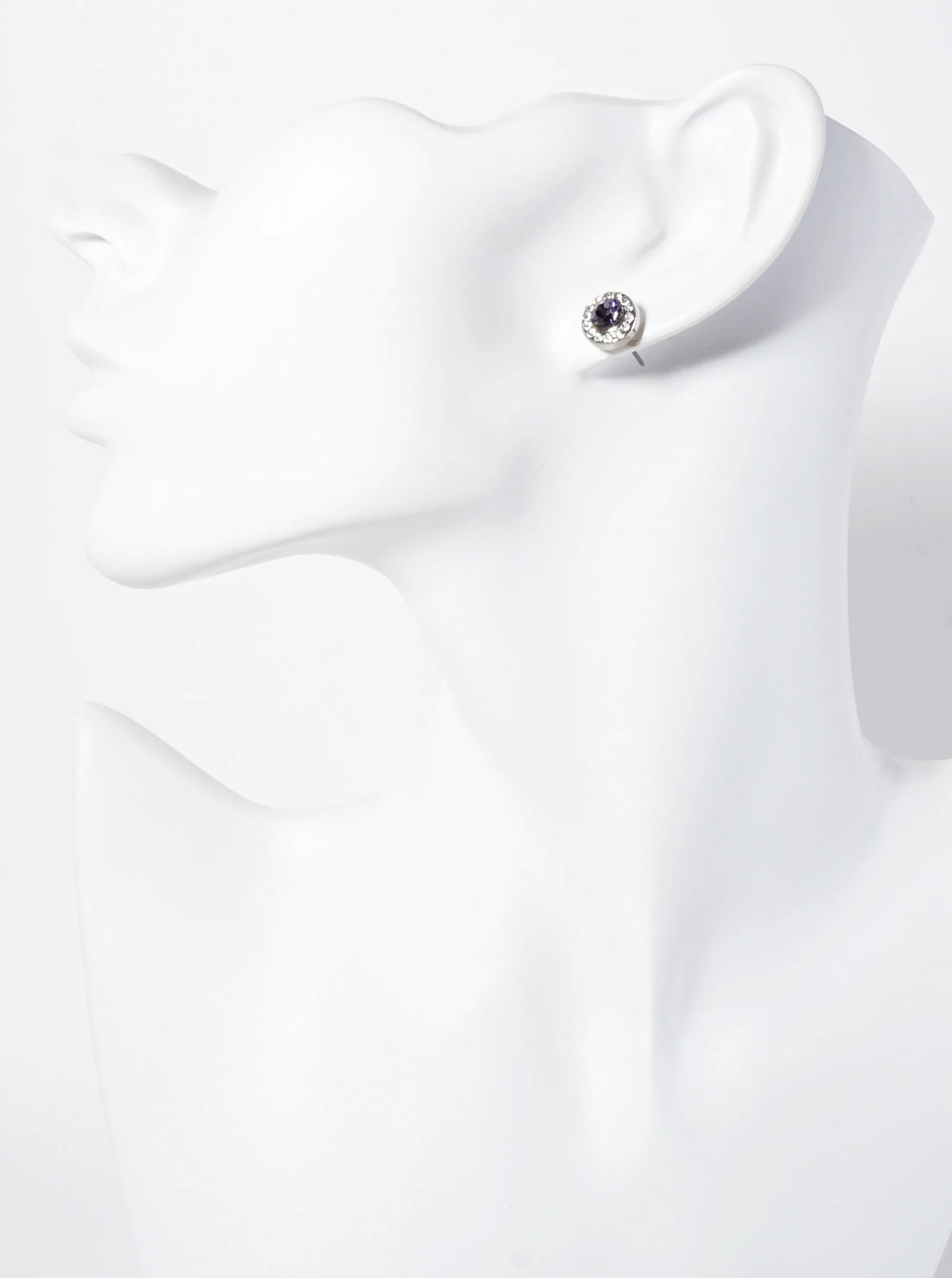 Minimalist Crystal-Pave 10mm Color-Stone Stud Earrings