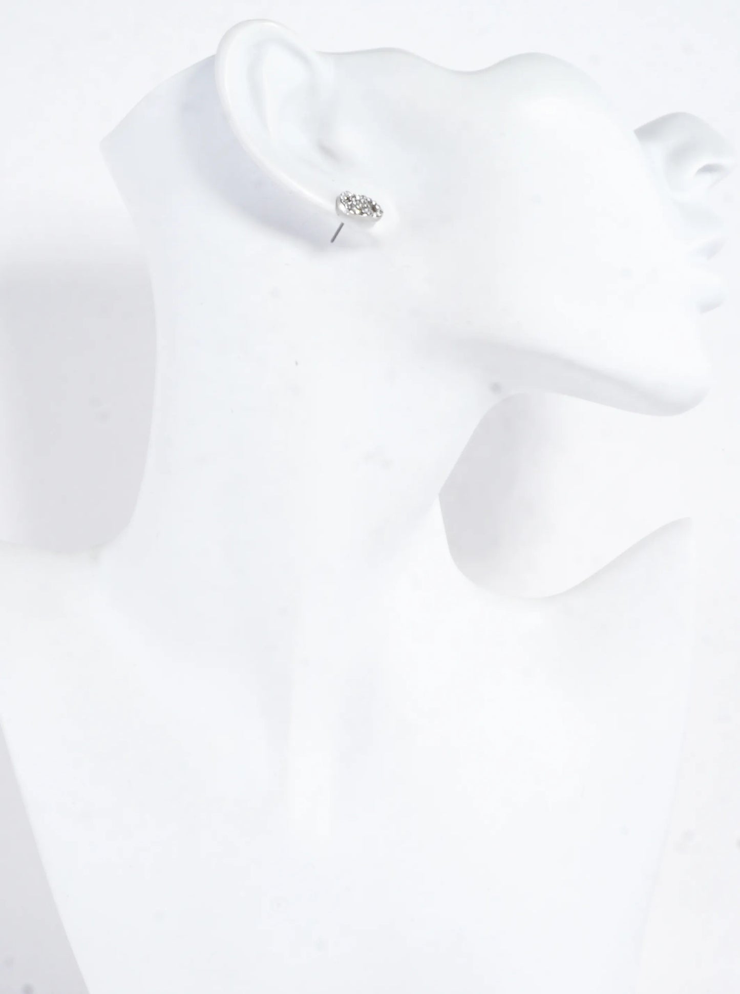 Minimalist Crystal-Pave Interlocking Double Circle Stud Earrings