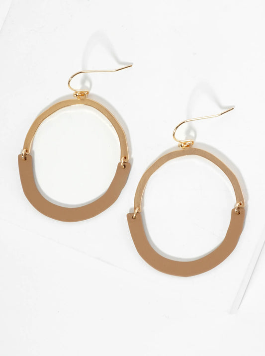 Minimalist Dangle Earrings With Connected Half Circles