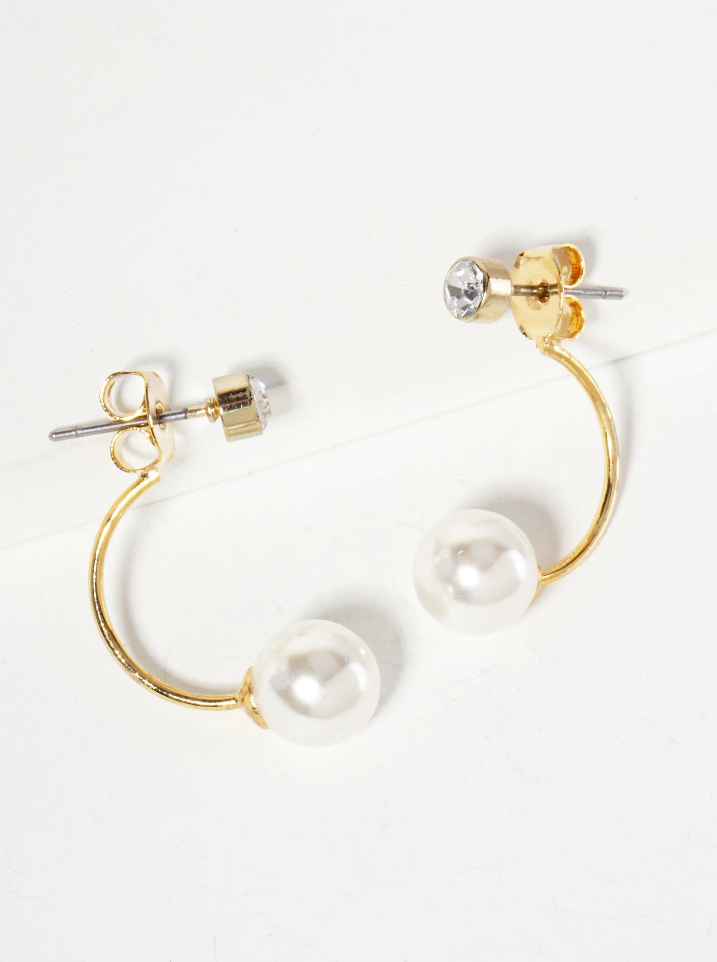Minimalist Pearl Front-Back Earrings