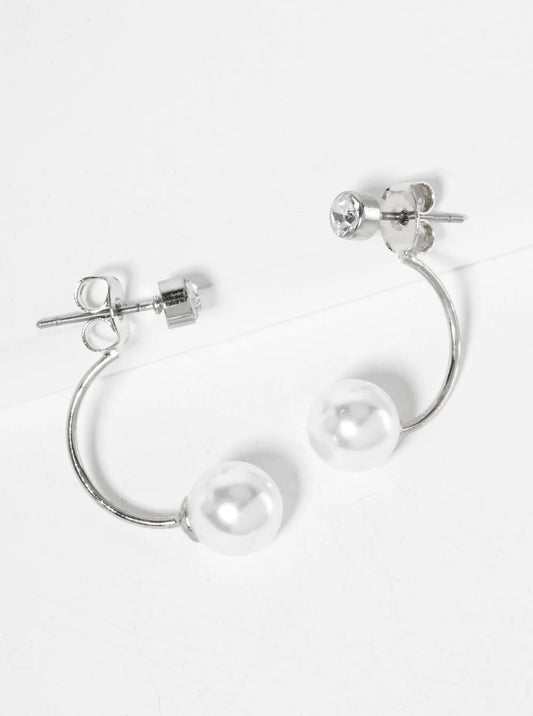 Minimalist Pearl Front-Back Earrings