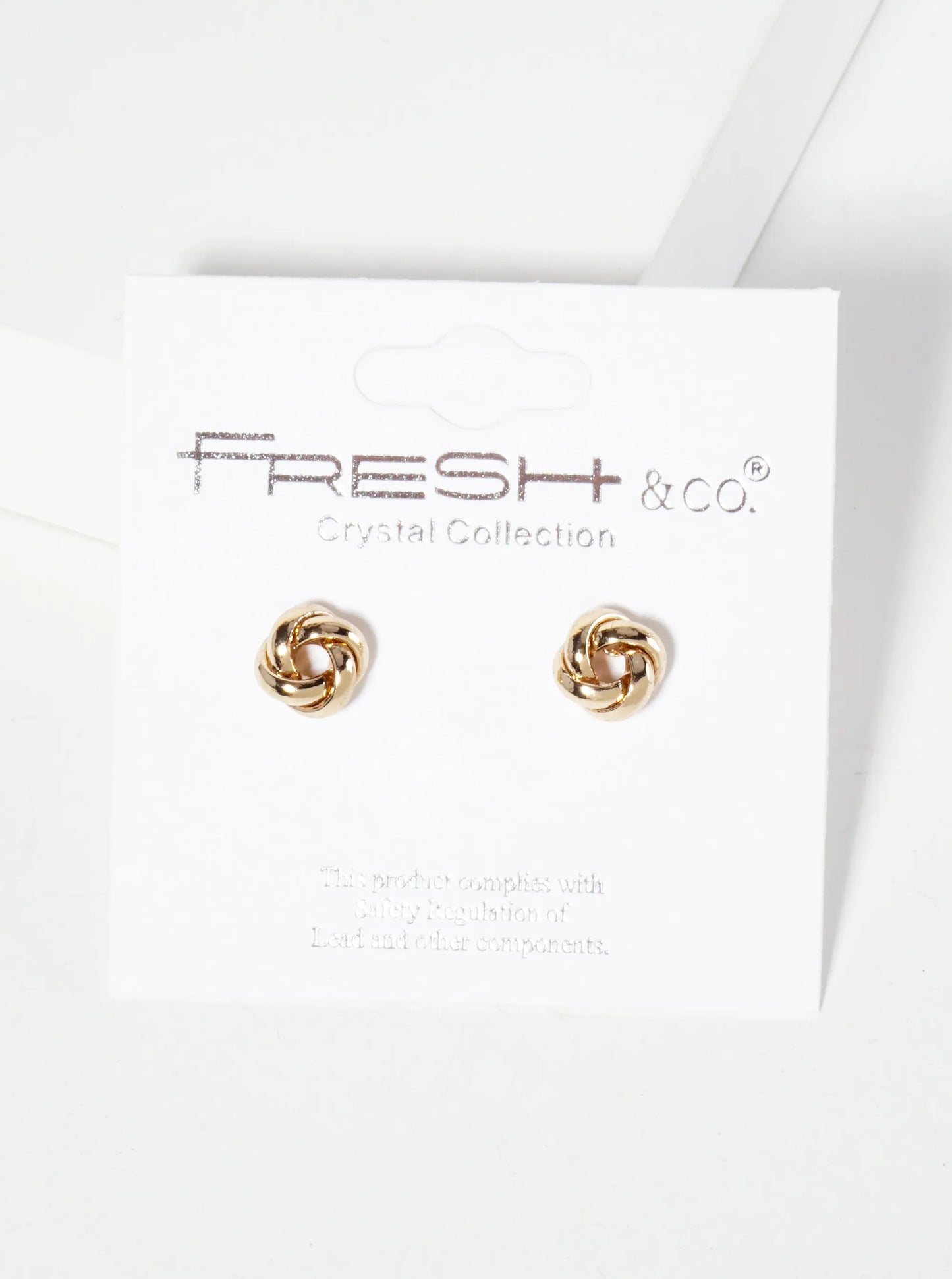 Minimalist Polished 8mm Love-Knot Stud Earrings