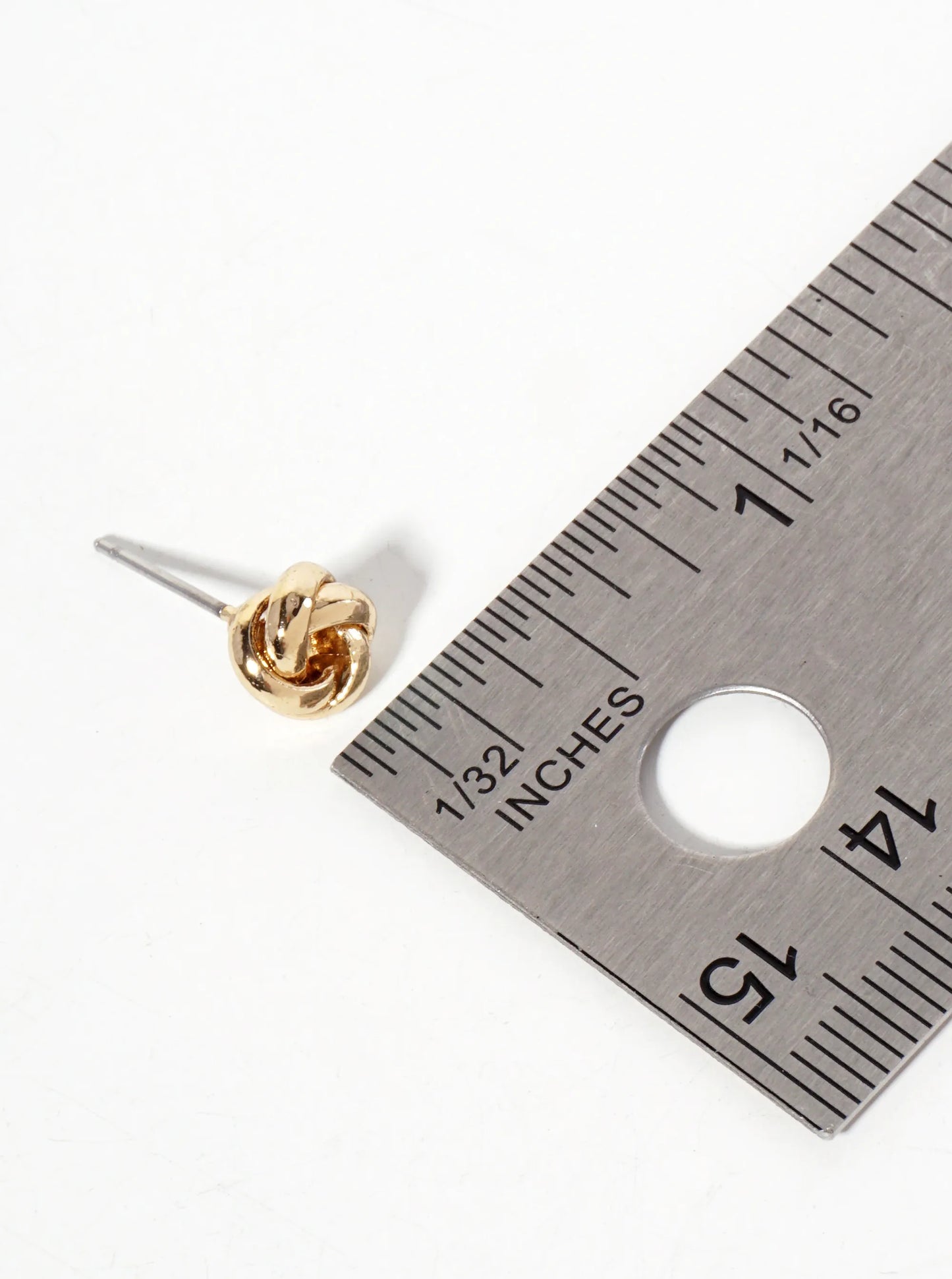Minimalist Polished 8mm Love-Knot Stud Earrings