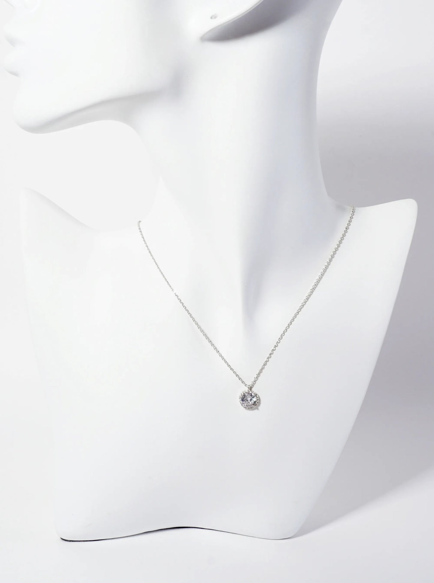 18K Gold Dipped CZ Pave Heart Pendant Necklace