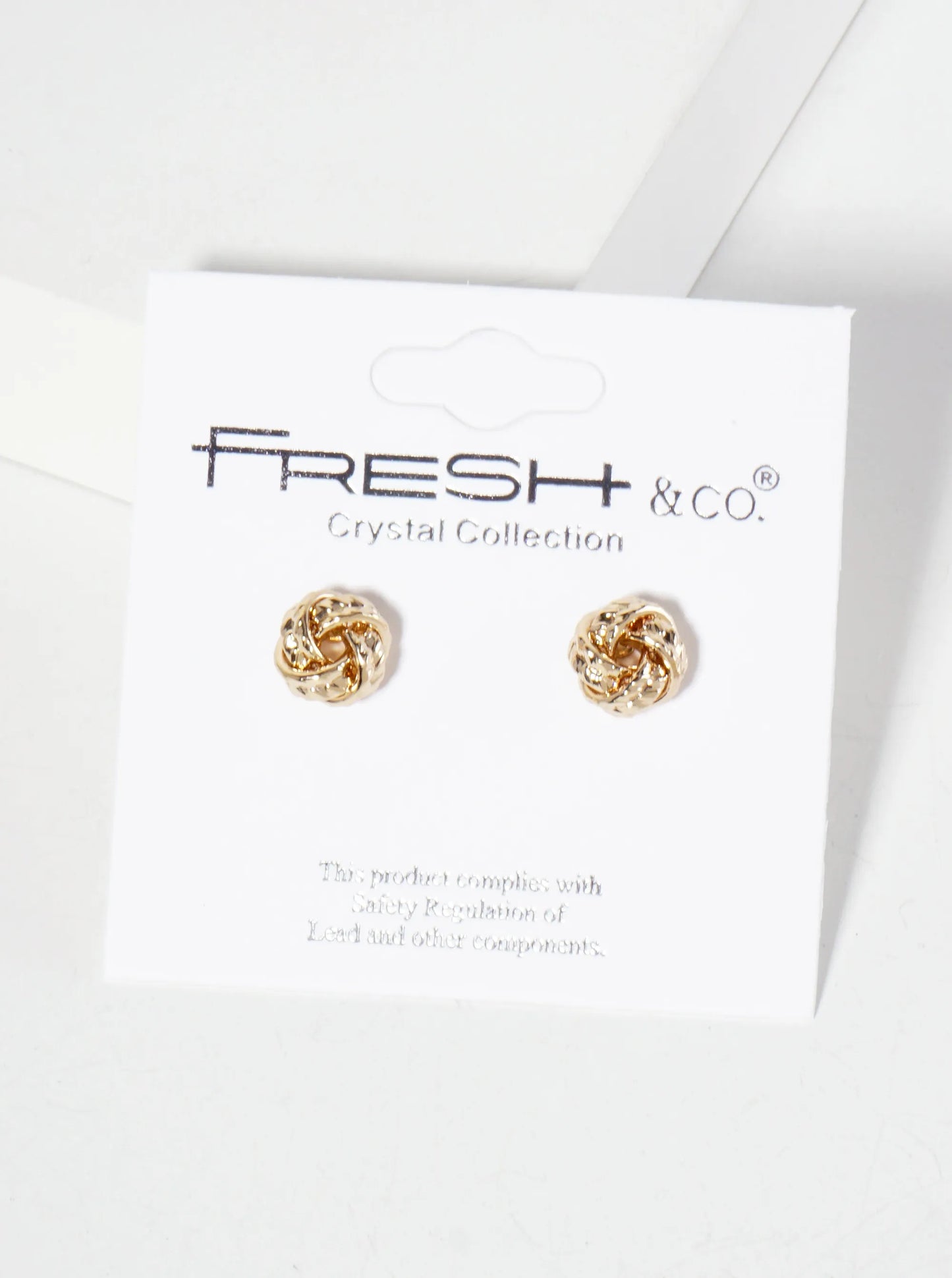 Minimalist Textured 8mm Love-Knot Stud Earrings