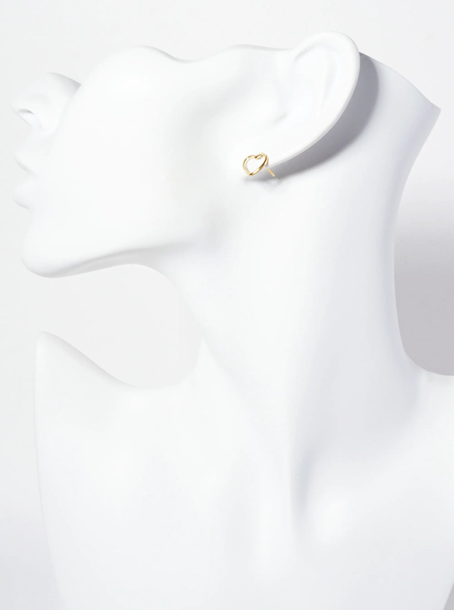 Minimalist Wire Heart 18K-Gold-Dipped Stud Earrings
