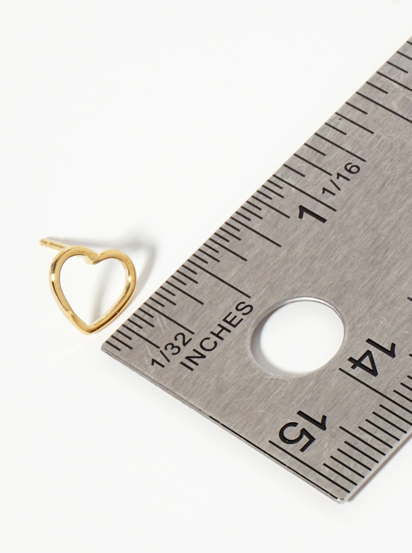 Minimalist Wire Heart 18K-Gold-Dipped Stud Earrings