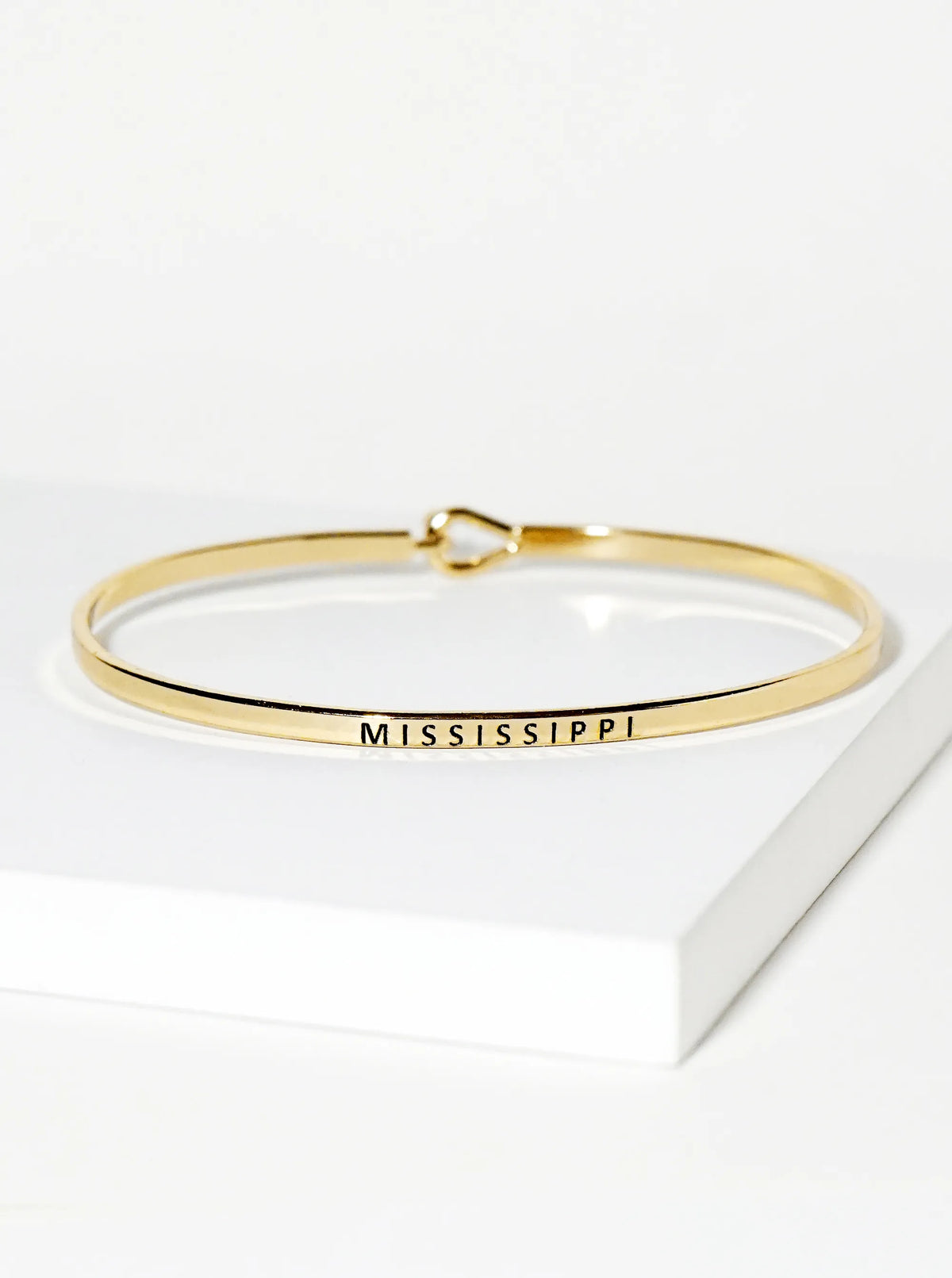 Mississippi Engraved Inspirational Bangle Bracelet