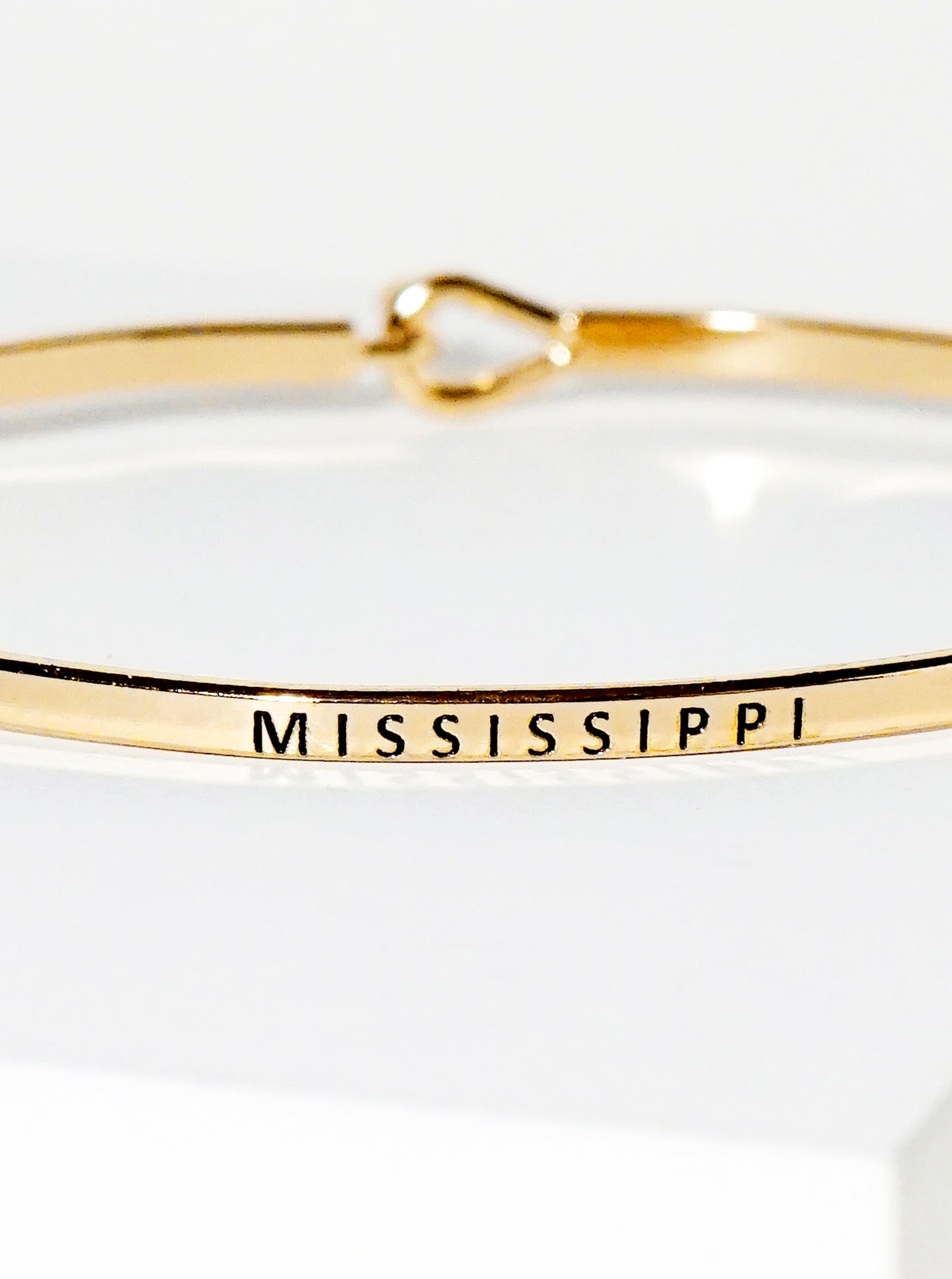 Mississippi Engraved Inspirational Bangle Bracelet
