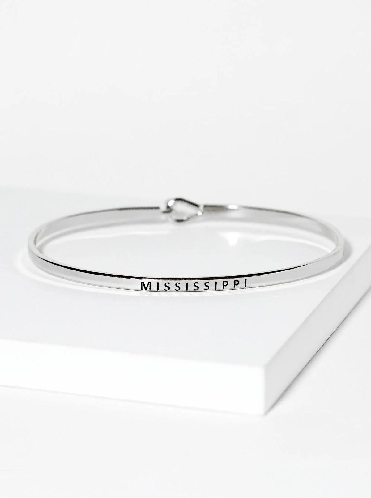 Mississippi Engraved Inspirational Bangle Bracelet