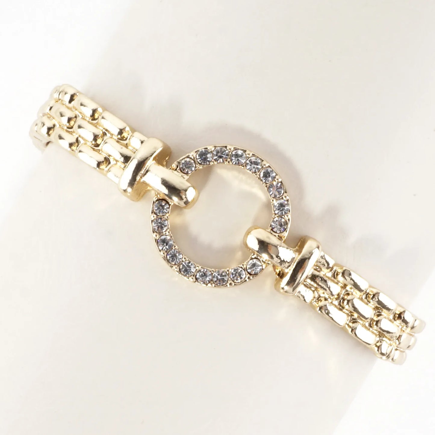 Mockup Watchband Crystal Circle Stretch Bracelet