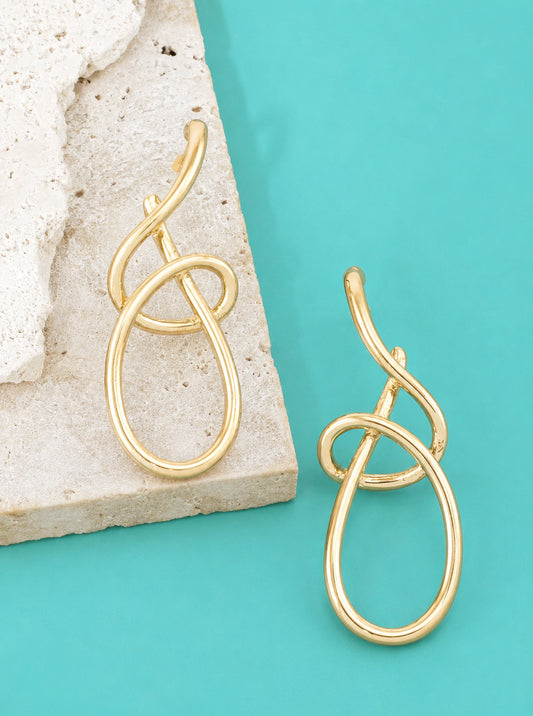 Modern Twist Drop Earrings