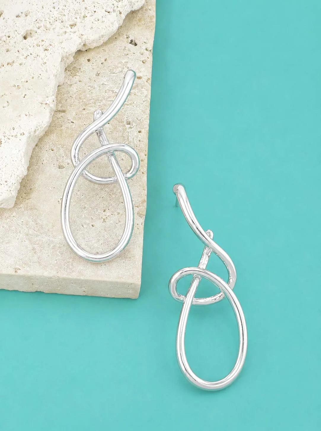 Modern Twist Drop Earrings