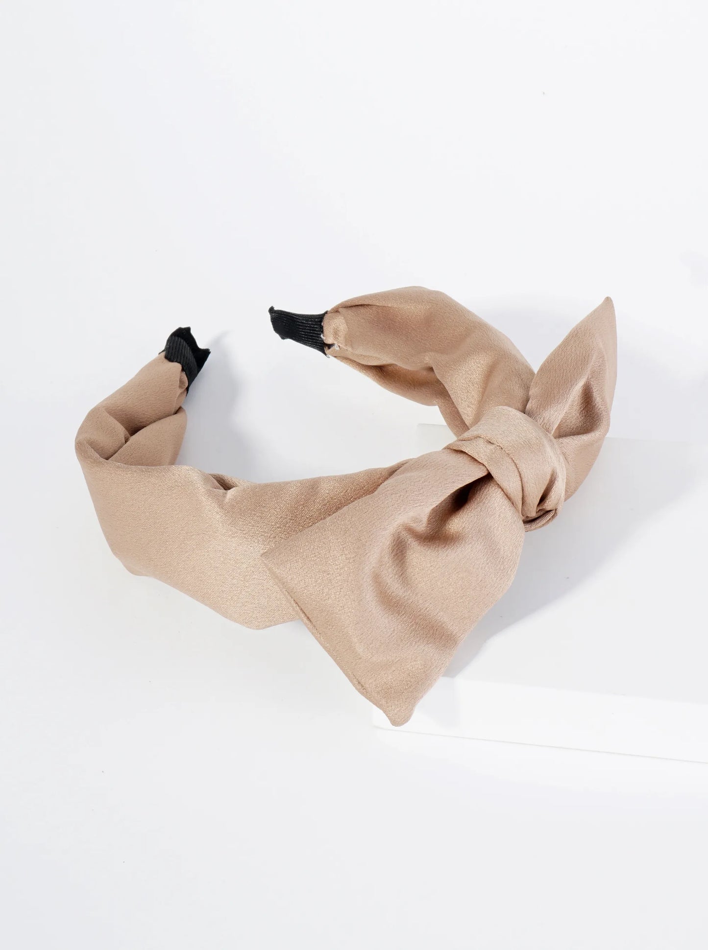Mono Color Satin Bow Headband