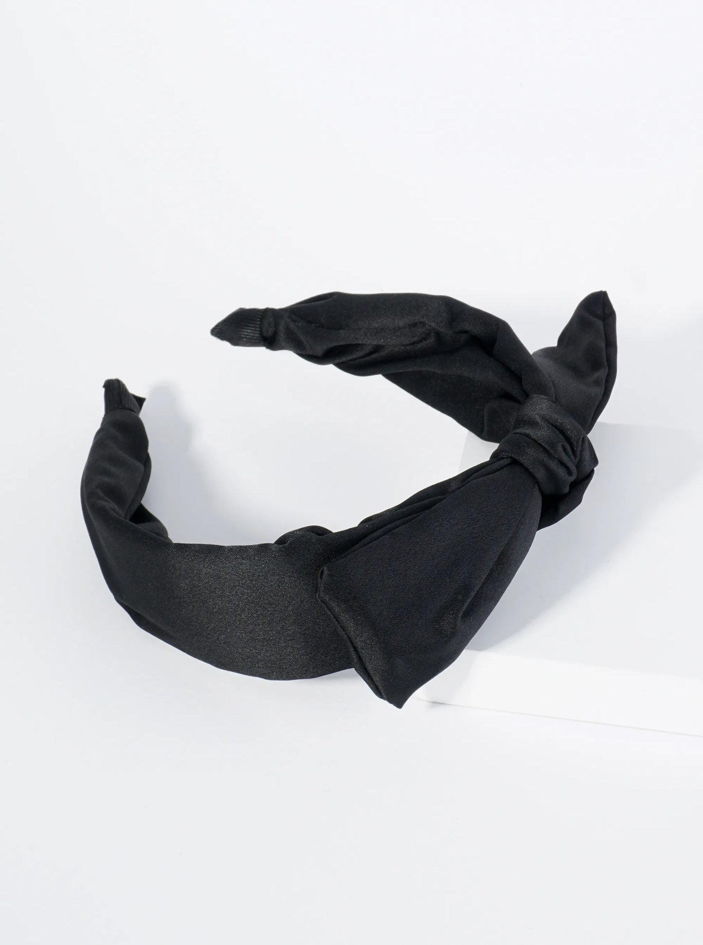 Mono Color Satin Bow Headband