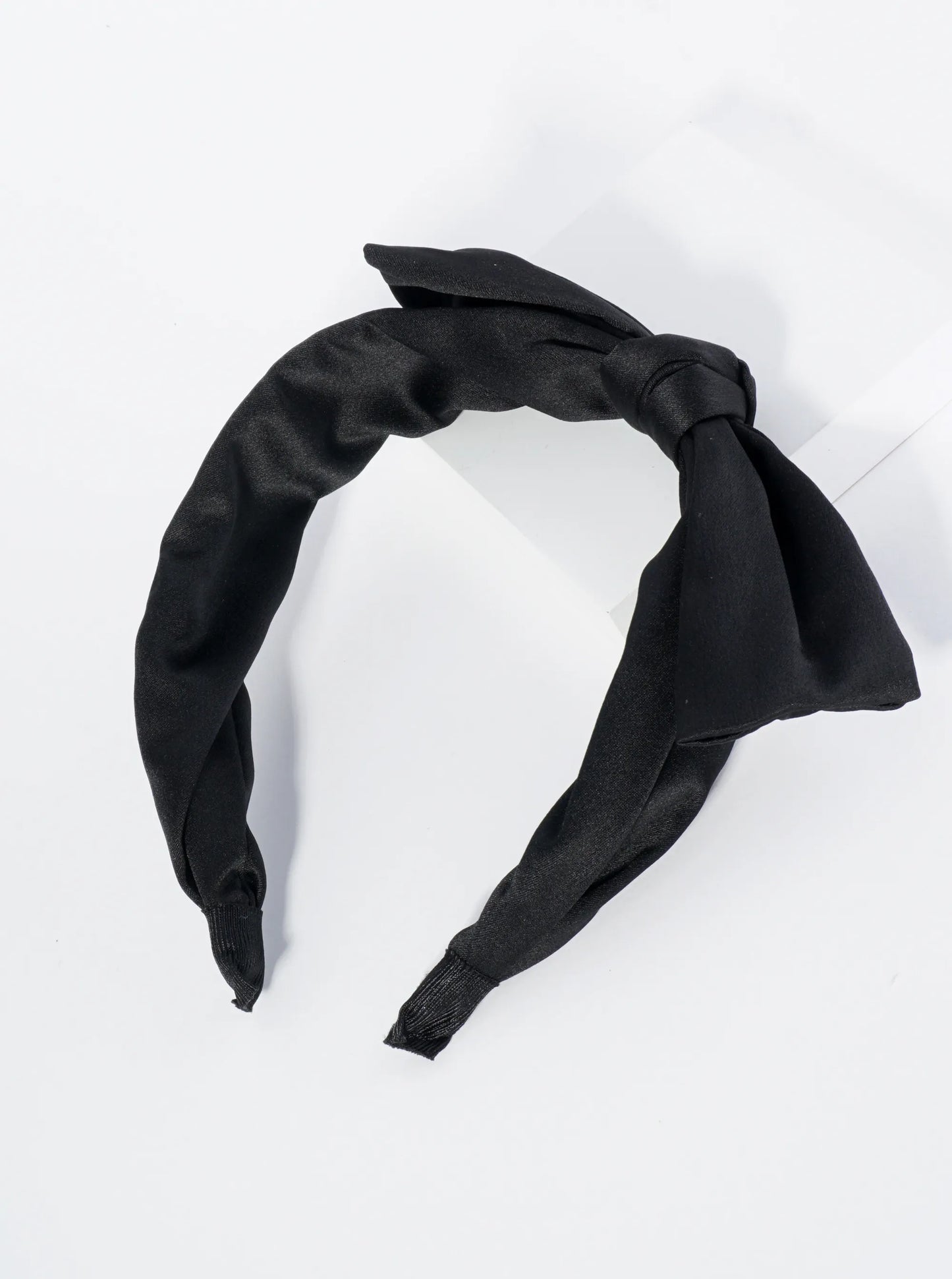 Mono Color Satin Bow Headband
