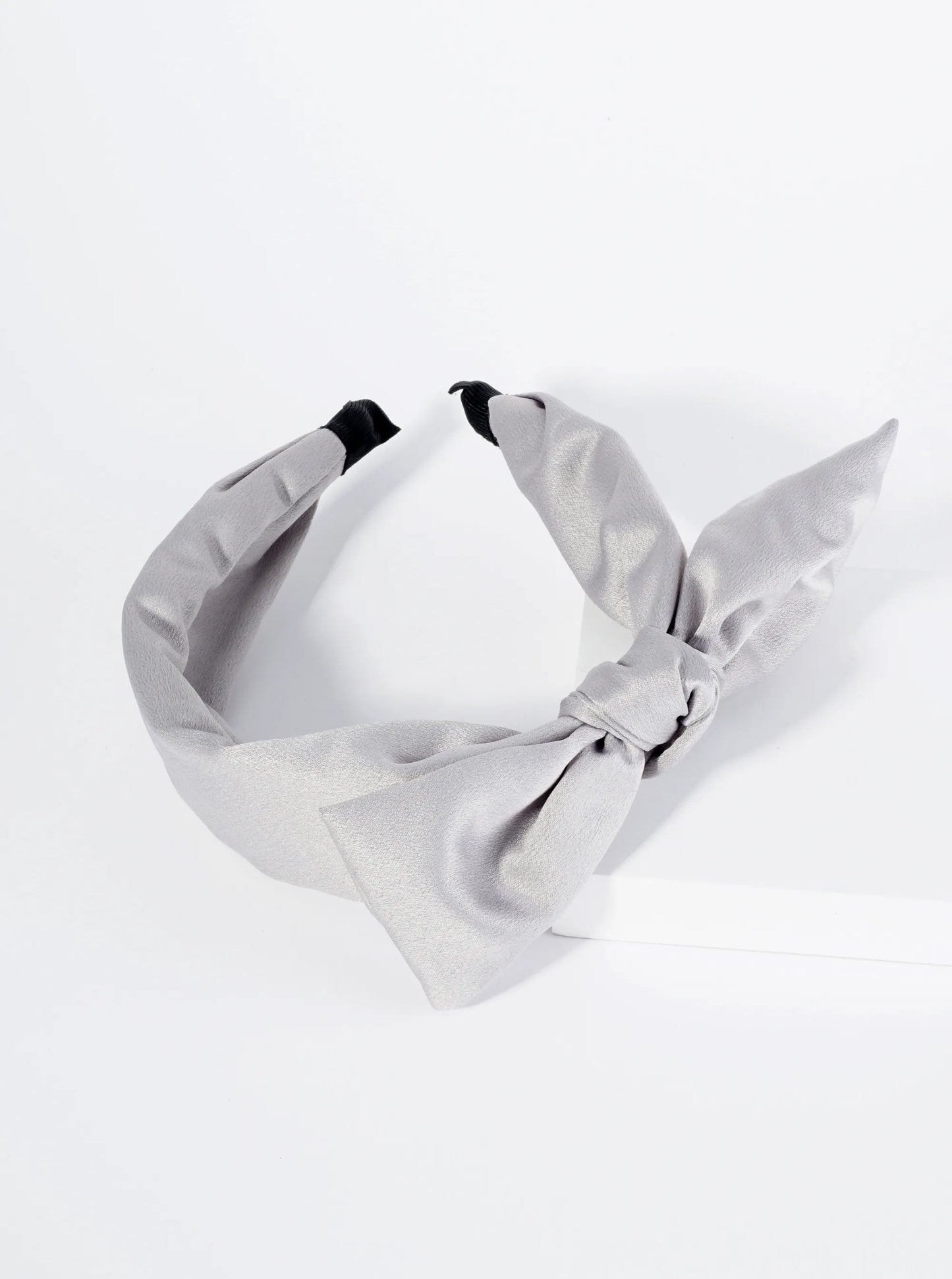 Mono Color Satin Bow Headband
