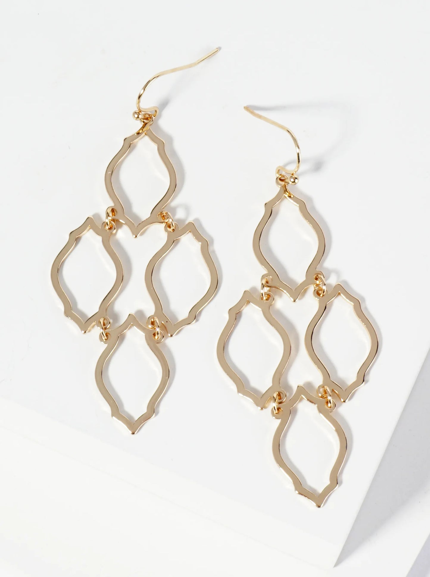 Moroccan Shape Chandelier Dangle Earrings