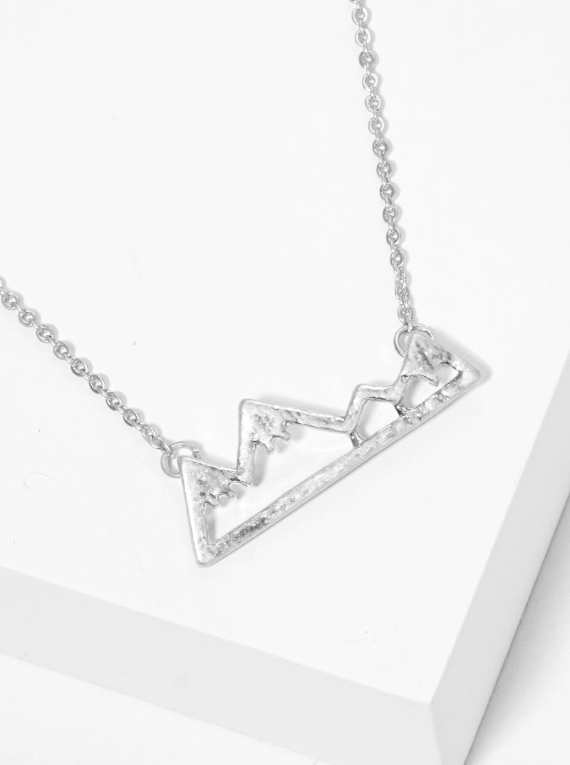 Mountain Inspired Pendant 16 Inch Necklace