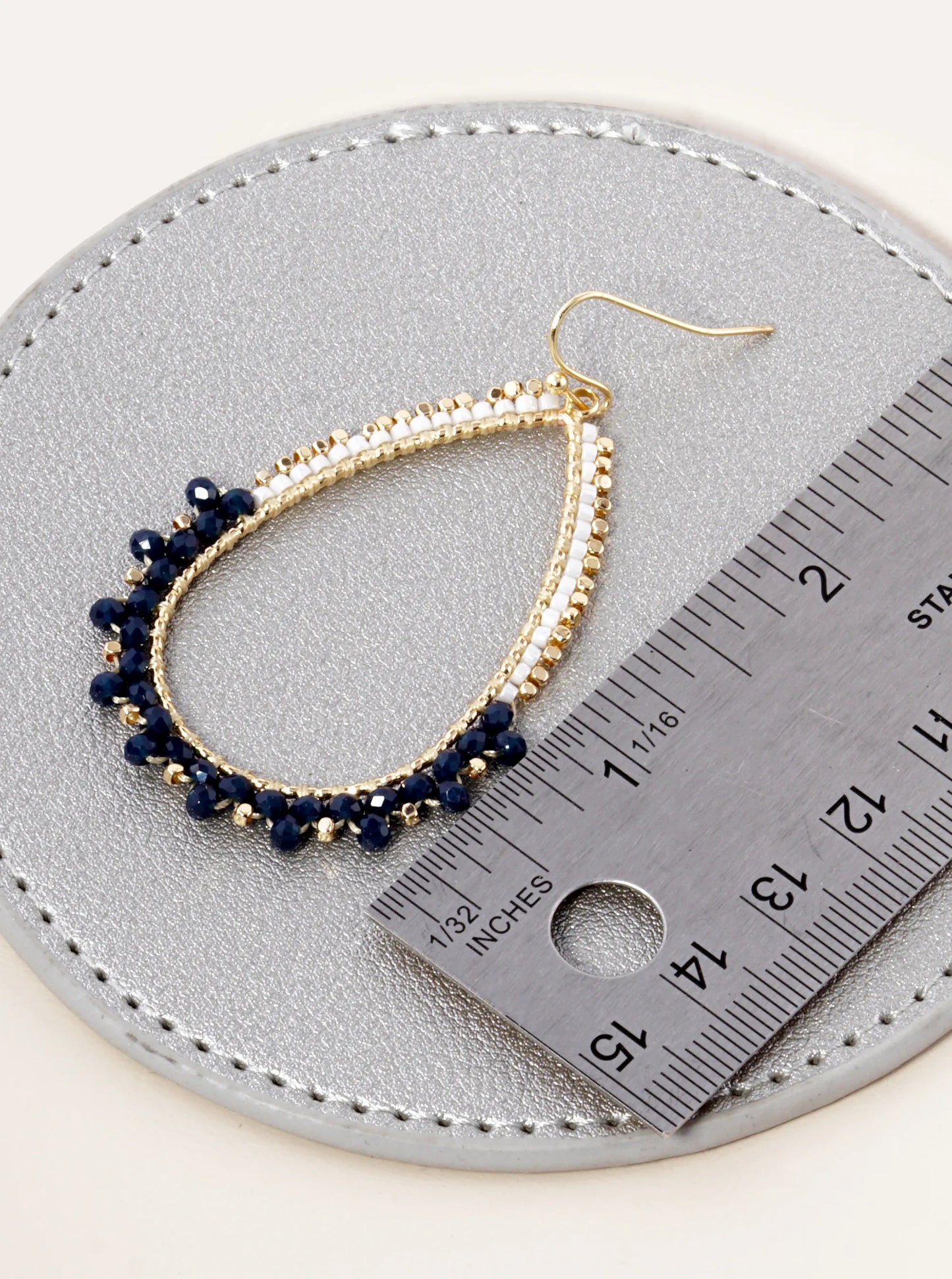 Multi Beaded Teardrop Dangle Earrings