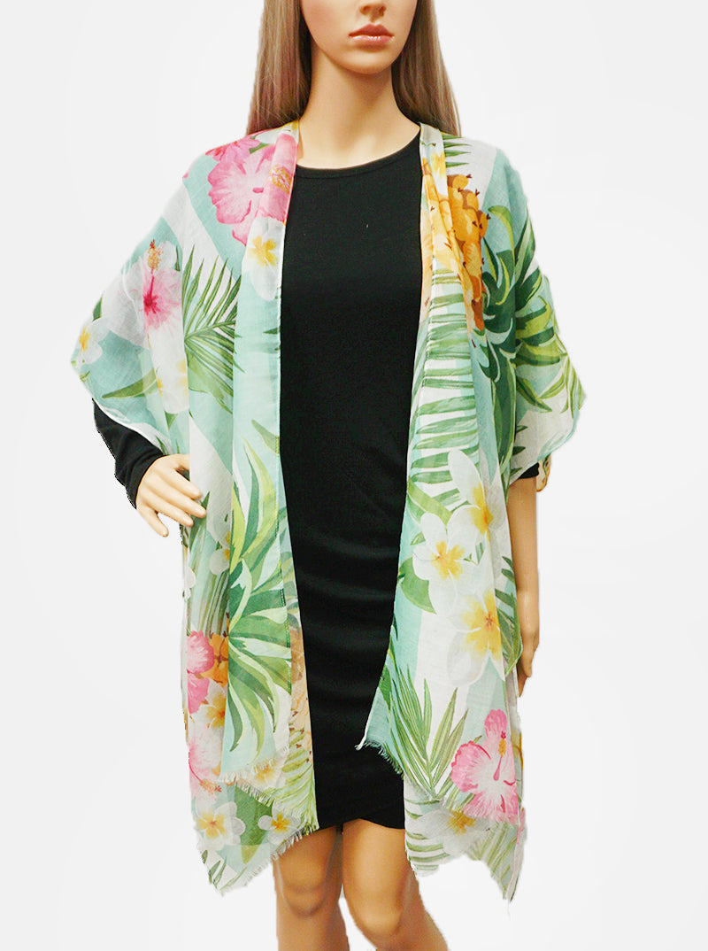 Multi Pattern Viscose Summer Kimono
