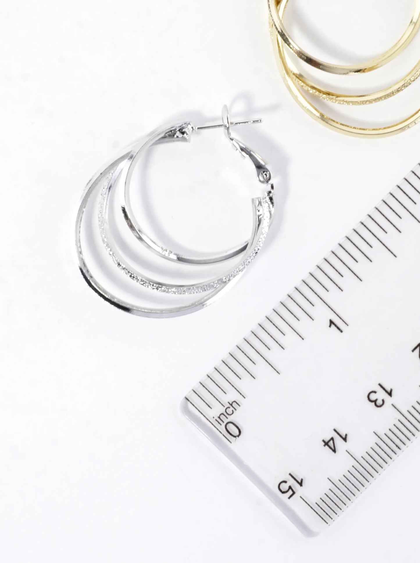 Multi Texture Stacked Layered Hoop Earrings