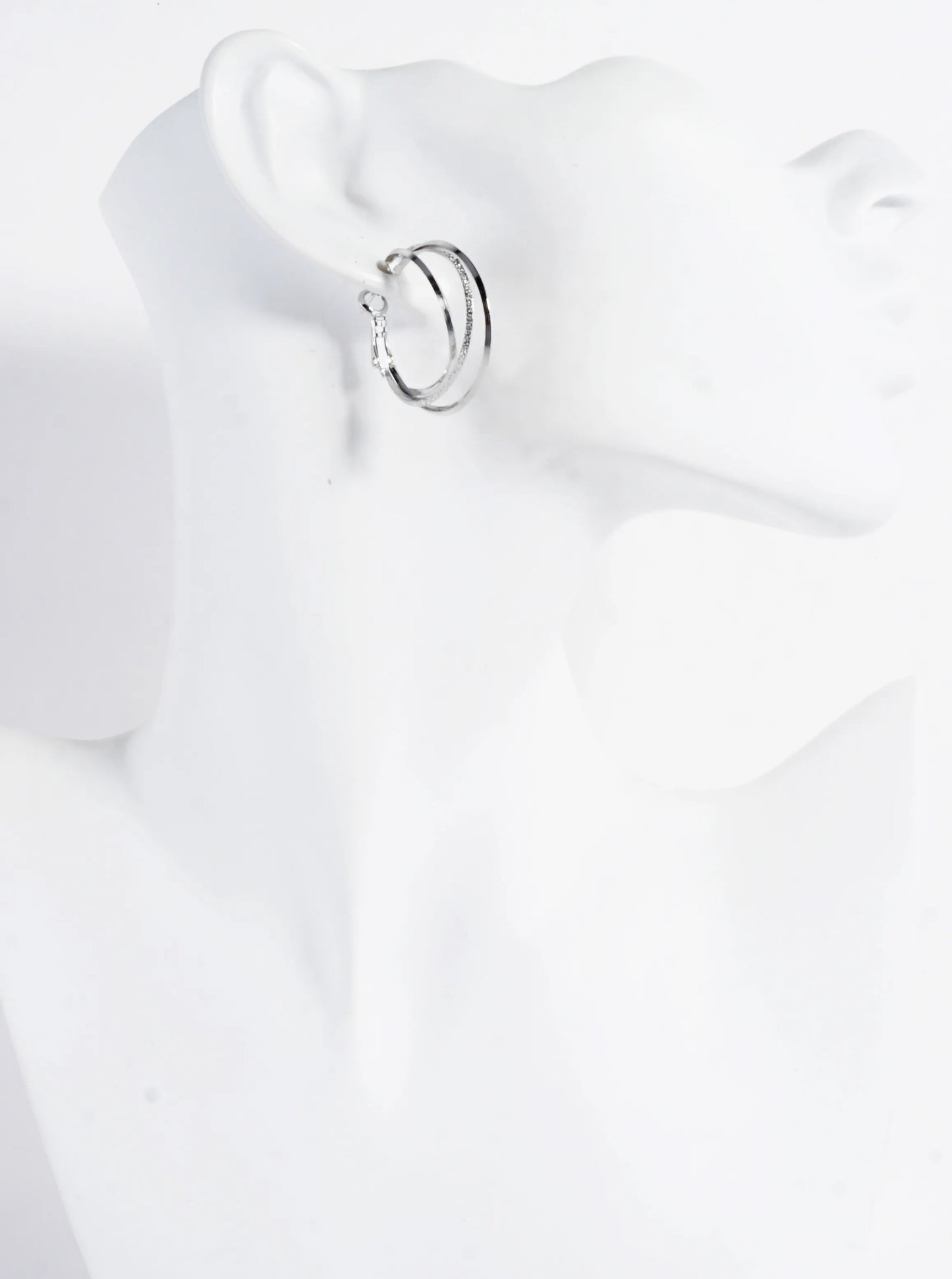 Multi Texture Stacked Layered Hoop Earrings