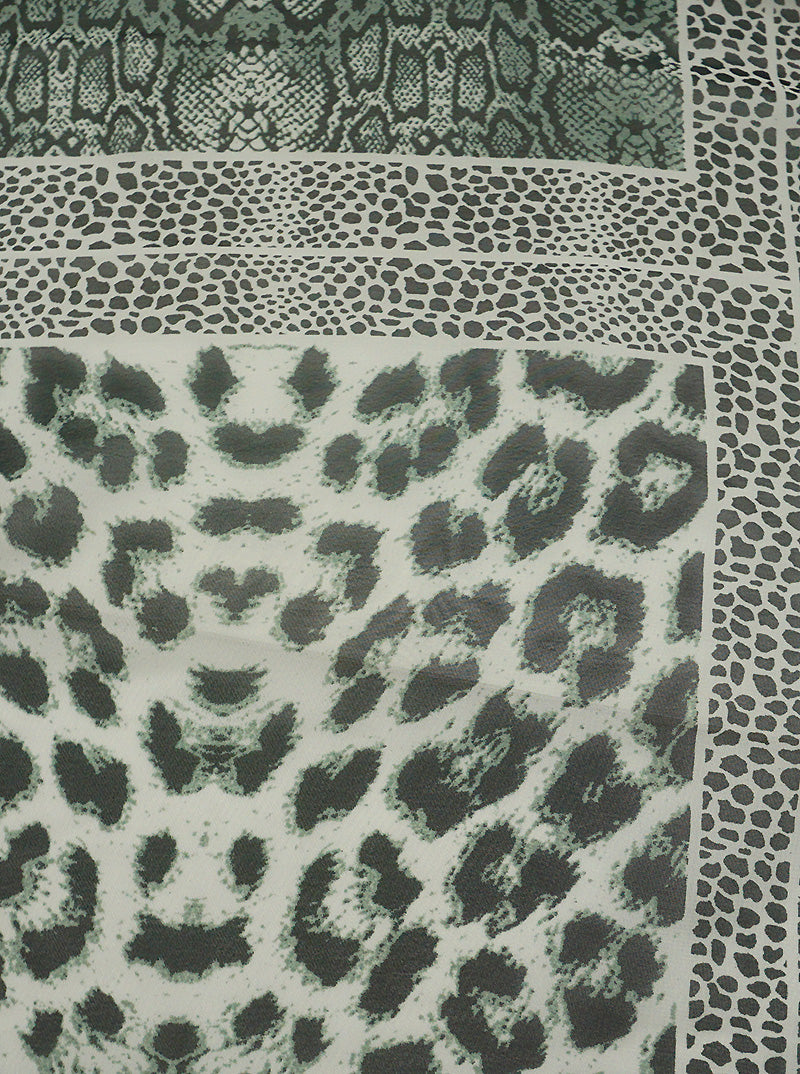Multi Animal Print Lightweight Oblong Vest Scarf