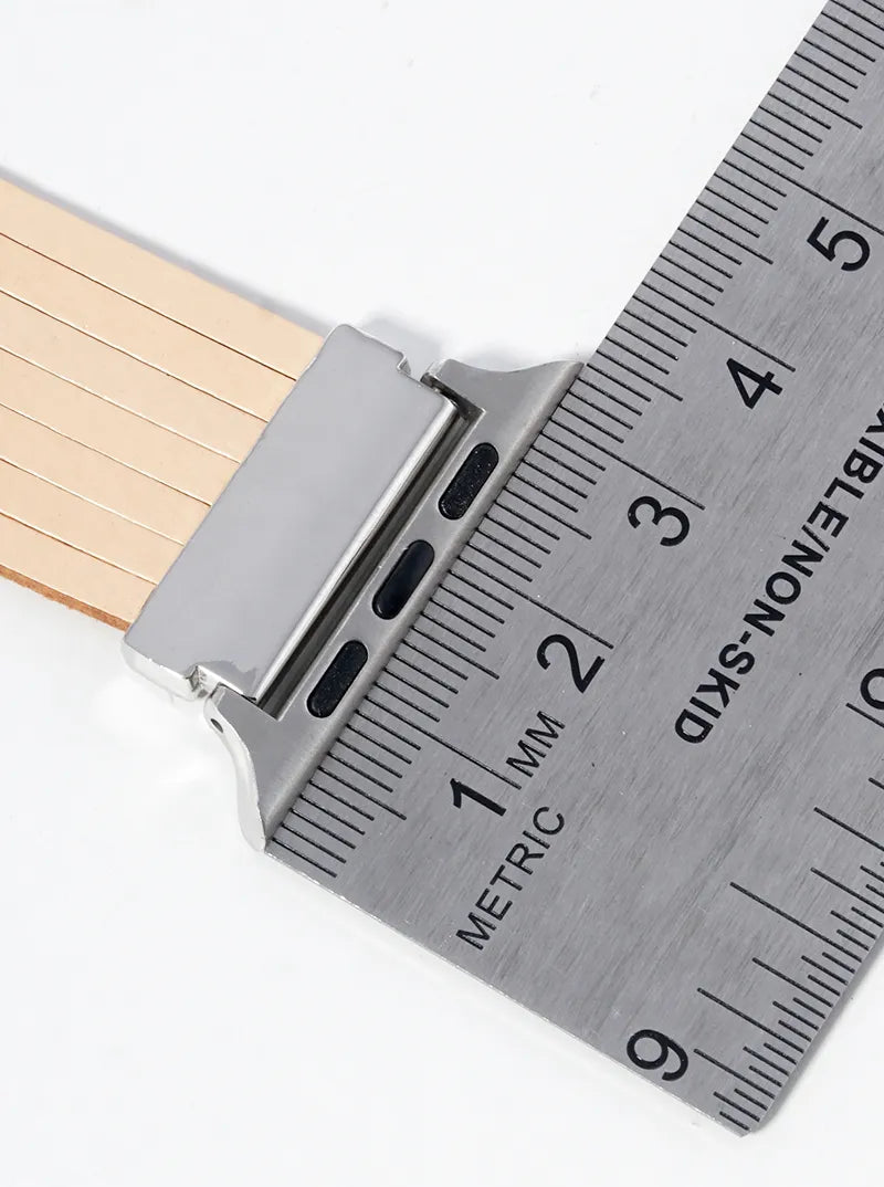 Multi Strand Genuine Leather Magnetic Closure Apple Watch Strap