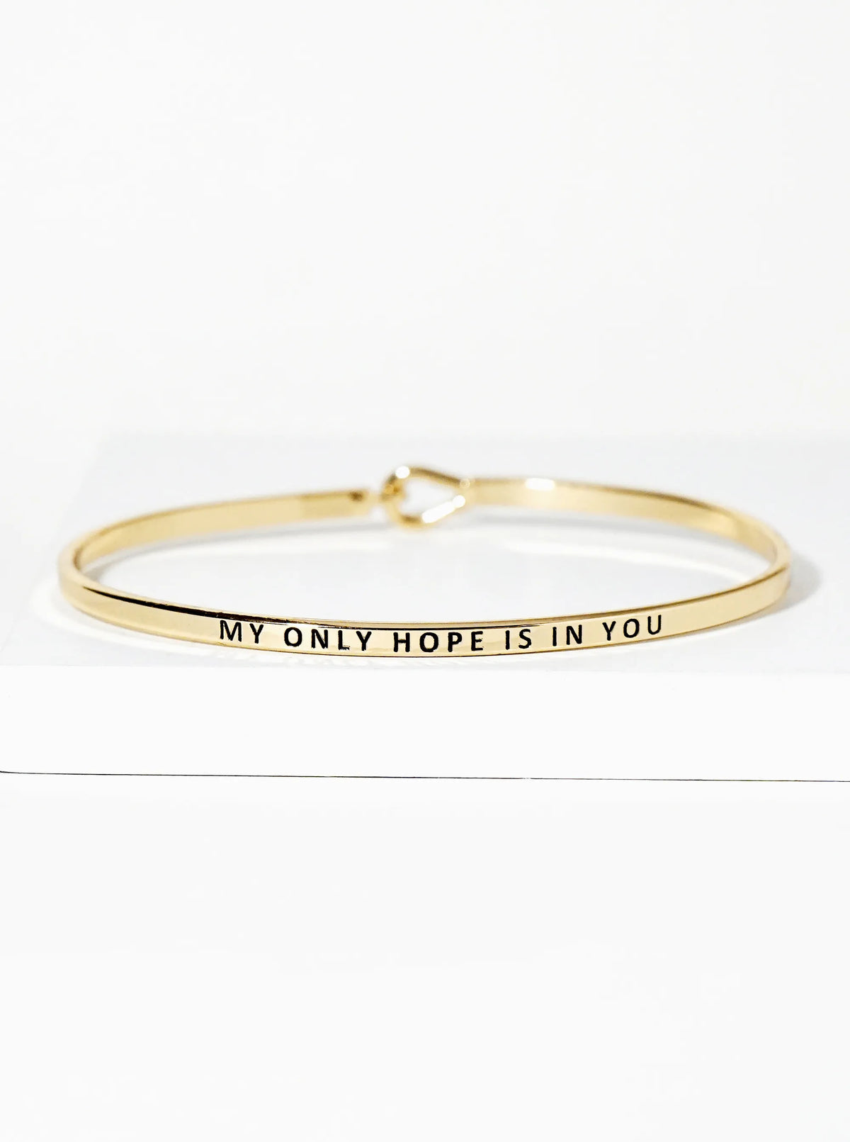 My Only Hope Is In You Engraved Inspirational Bangle Bracelet