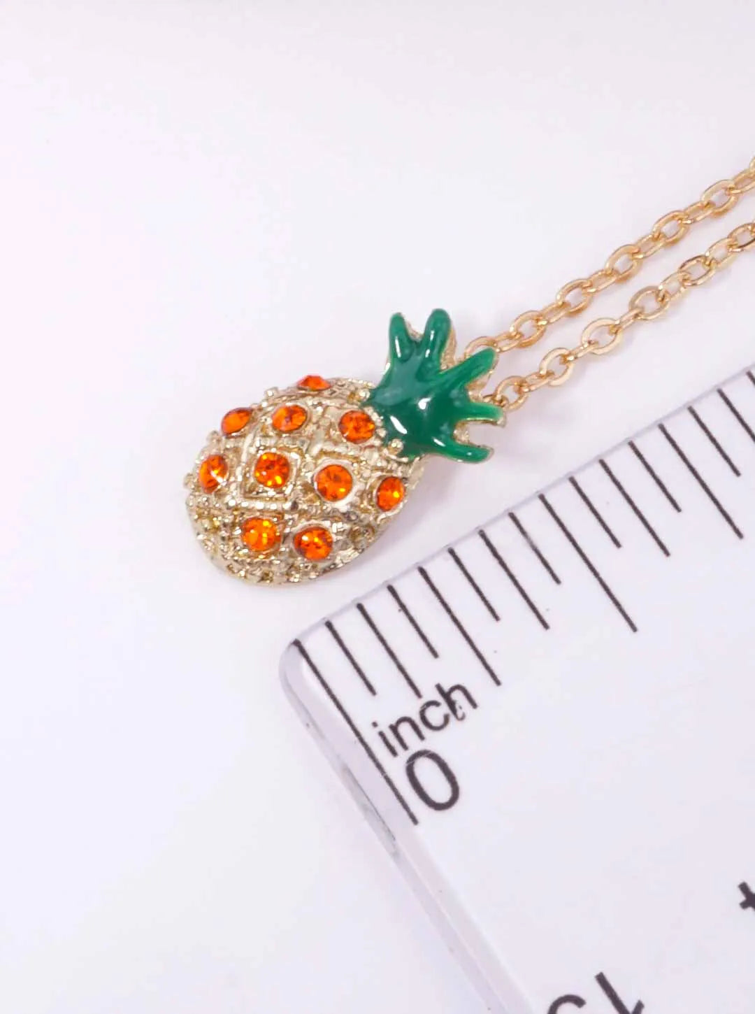 Crystal Pave Pineapple Pendant Necklace