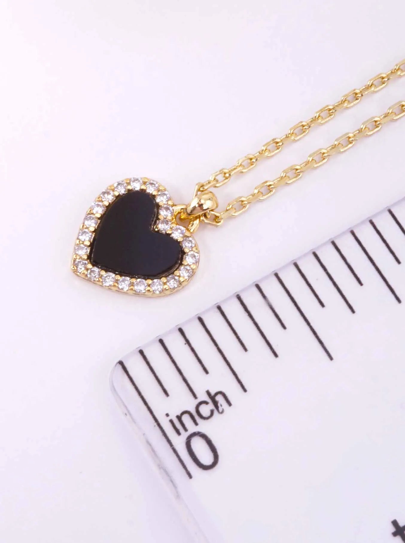 Heart Pave Pendant 18K-Gold-Dipped Necklace