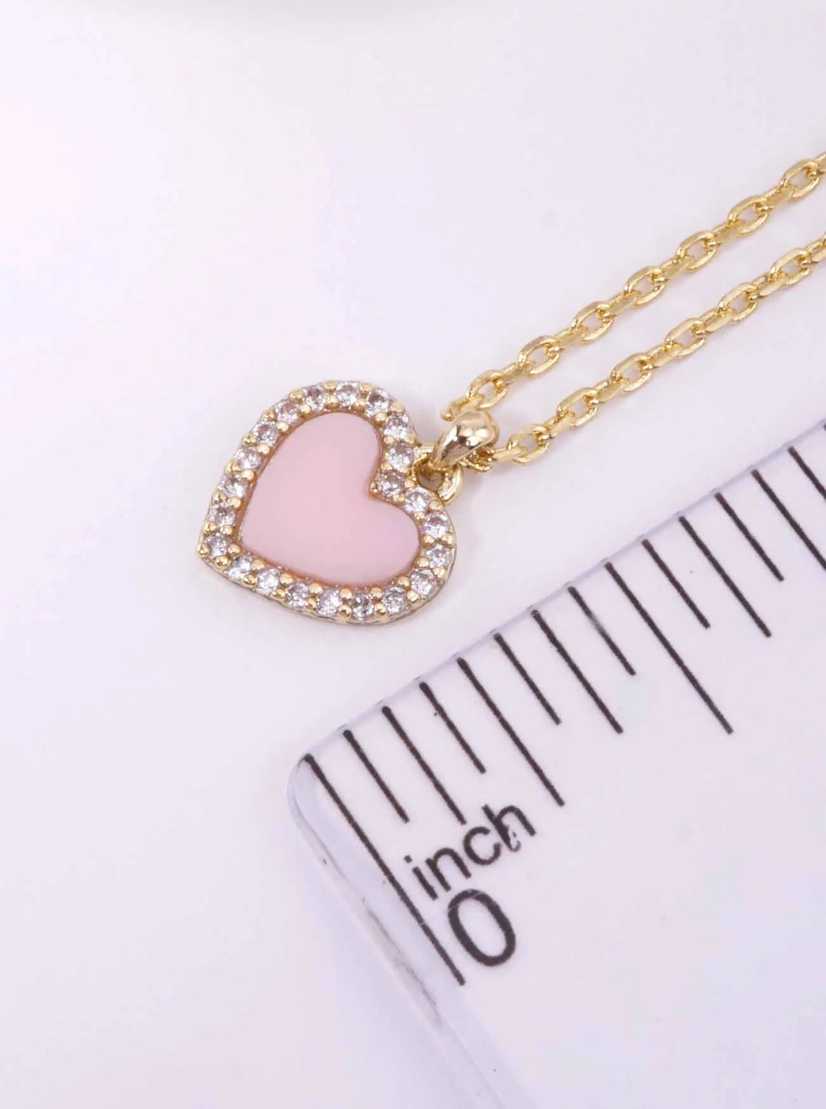 Heart Pave Pendant 18K-Gold-Dipped Necklace