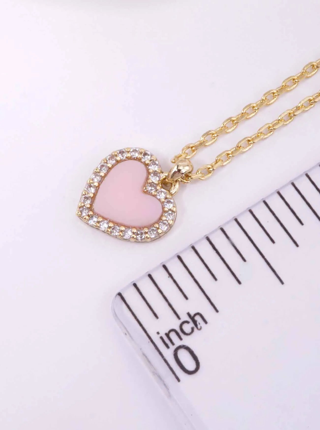 Heart Pave Pendant 18K-Gold-Dipped Necklace
